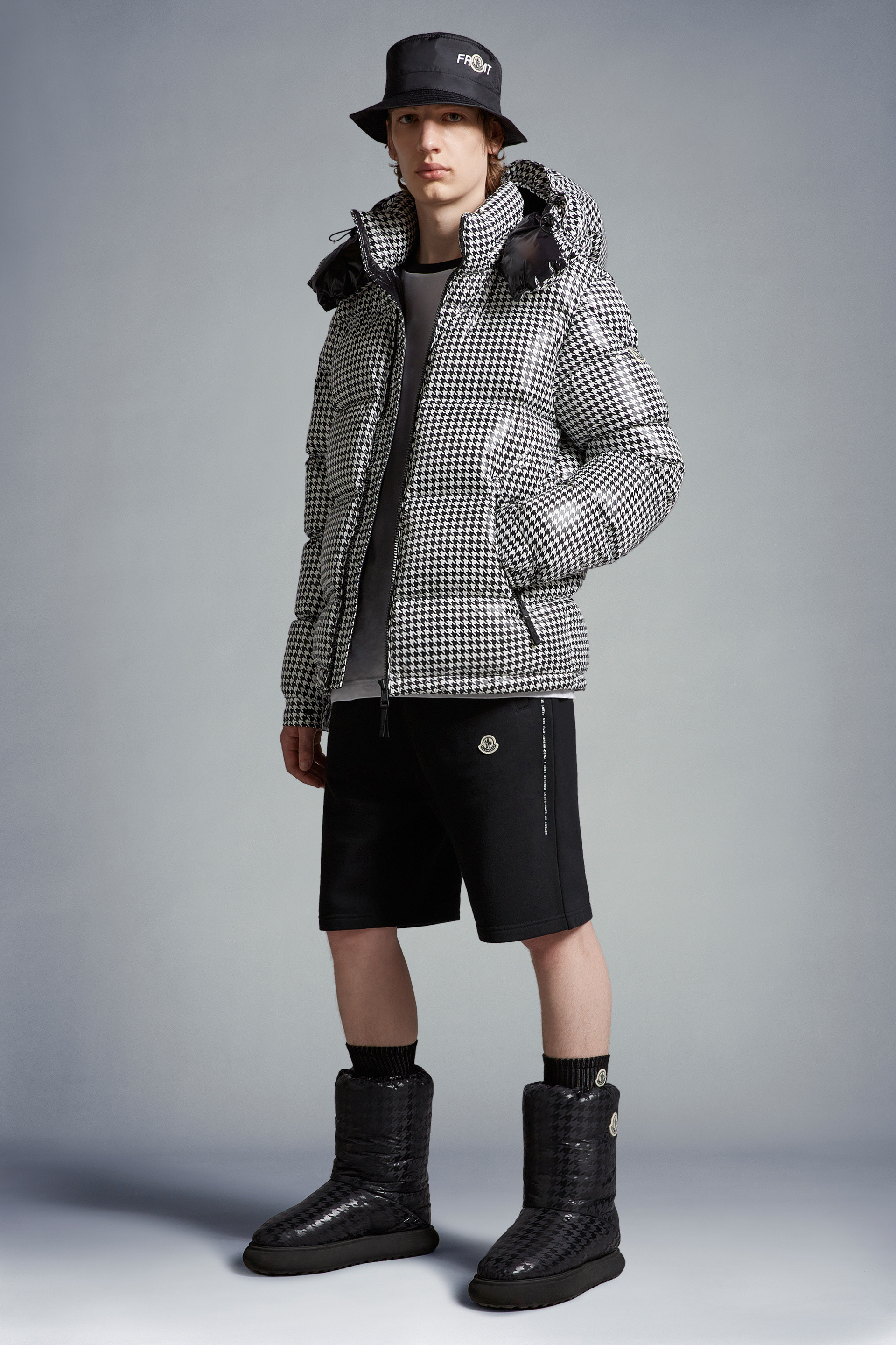 Black & White Socotrine Short Down Jacket - Moncler x Frgmnt for 