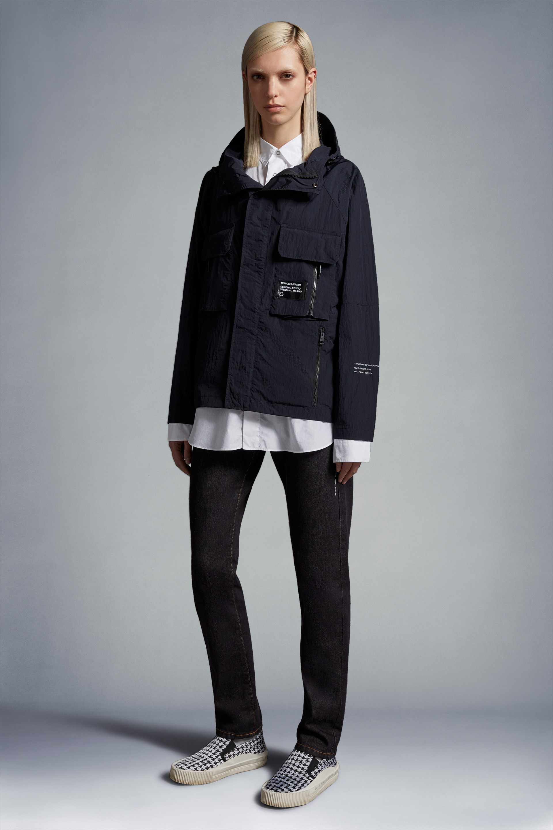 Dark Indigo Blue Dotter Windbreaker - Moncler x Frgmnt for Genius 