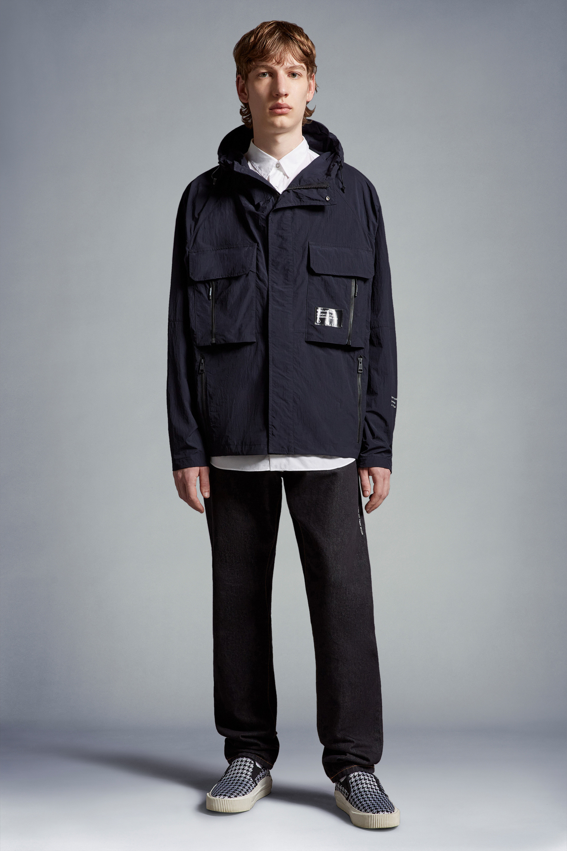 Dark Indigo Blue Dotter Windbreaker - Moncler x Frgmnt for Genius 