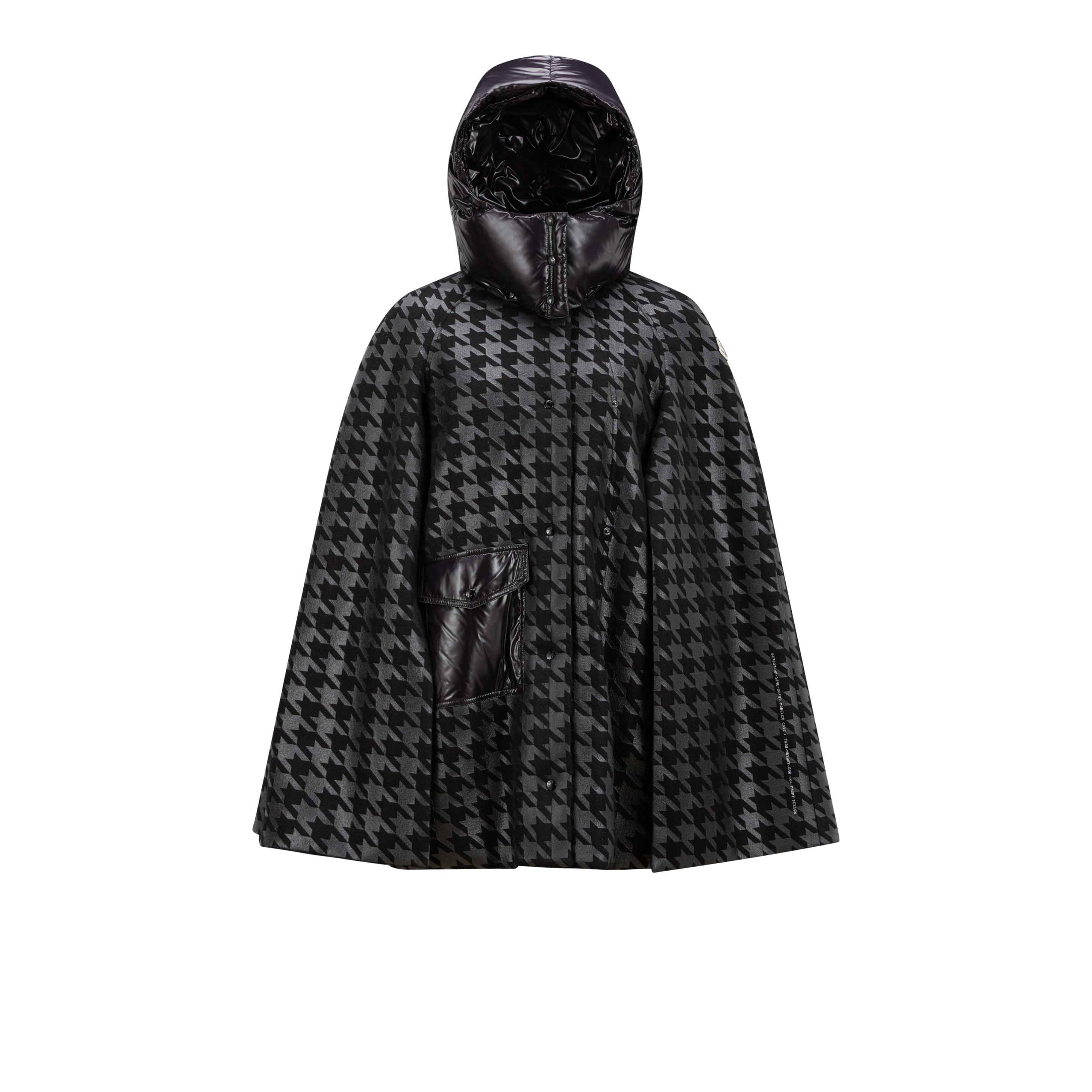 Moncler Genius Cape En Duvet Coriander In Black