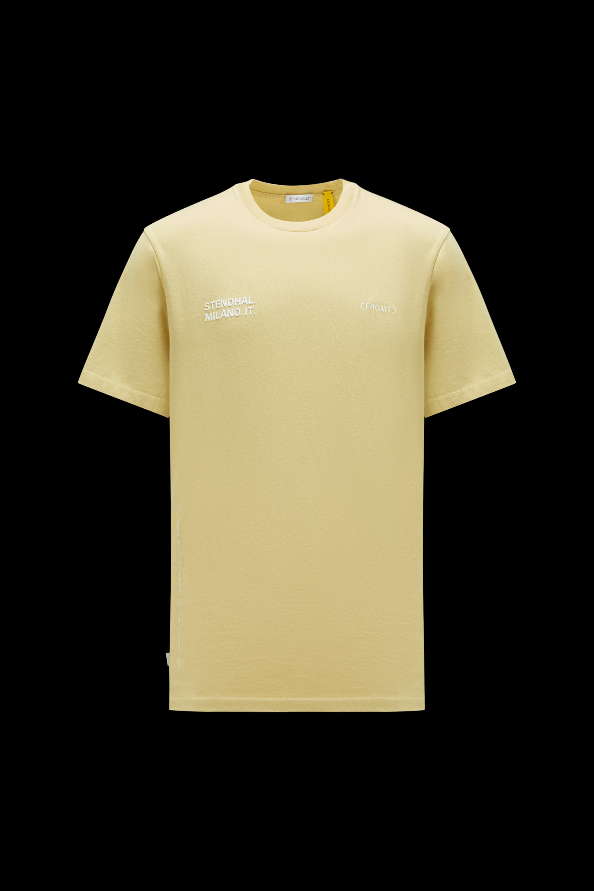 Moncler yellow t clearance shirt