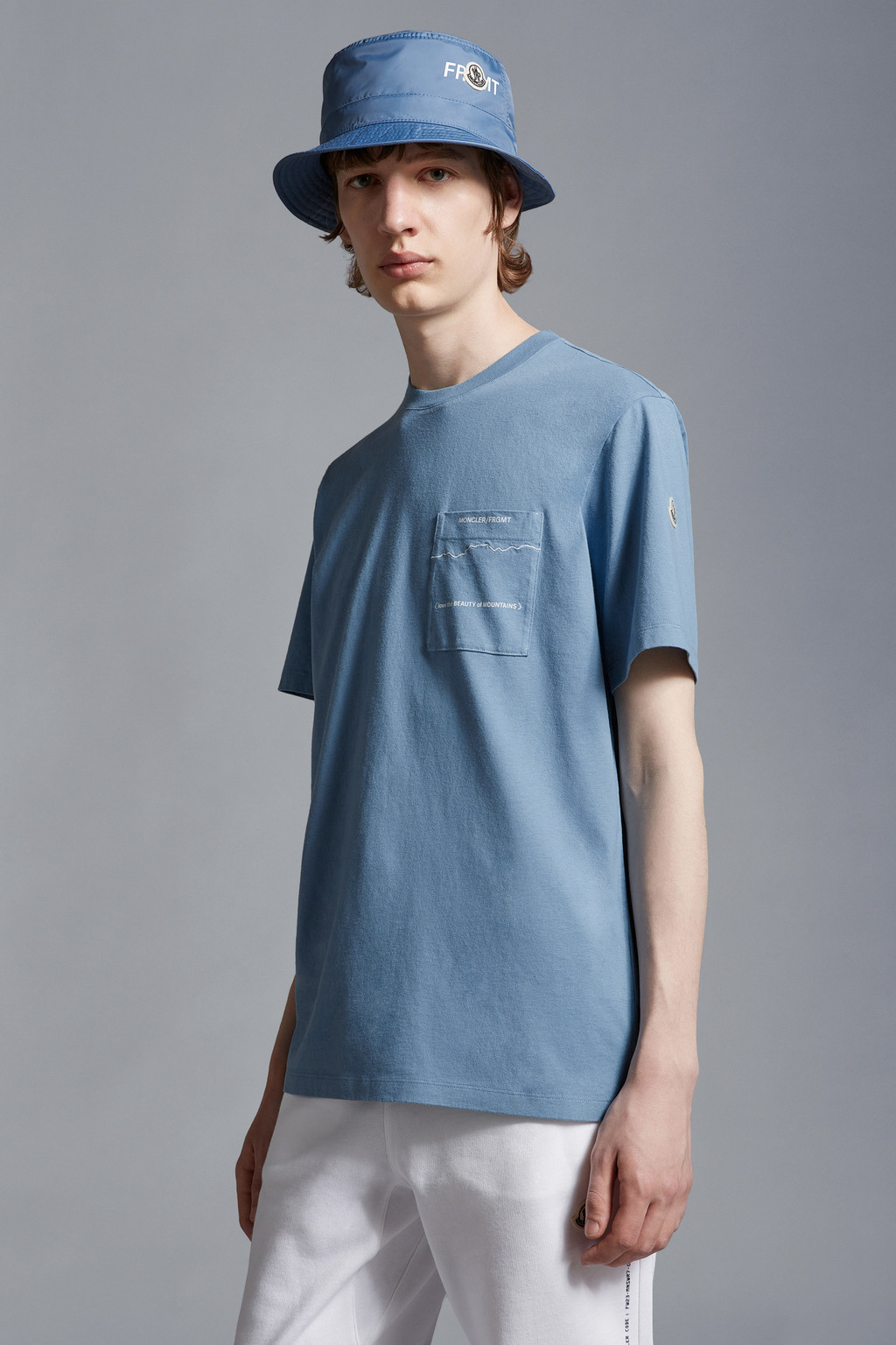 Light Blue Logo T-Shirt - Moncler x Frgmnt for Genius | Moncler US