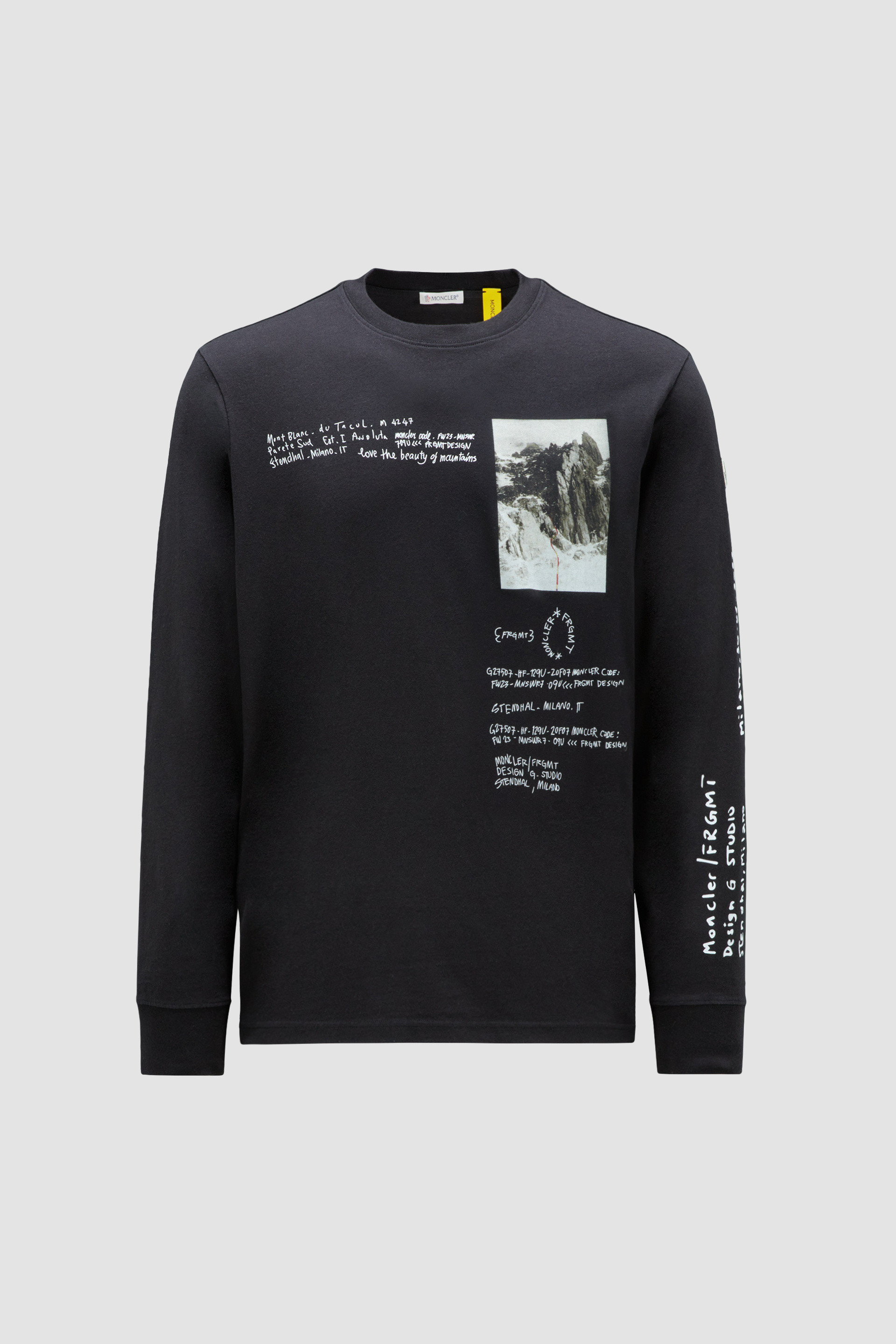 ブラック ロングスリーブTシャツ : Moncler x Frgmnt 向けの Genius 