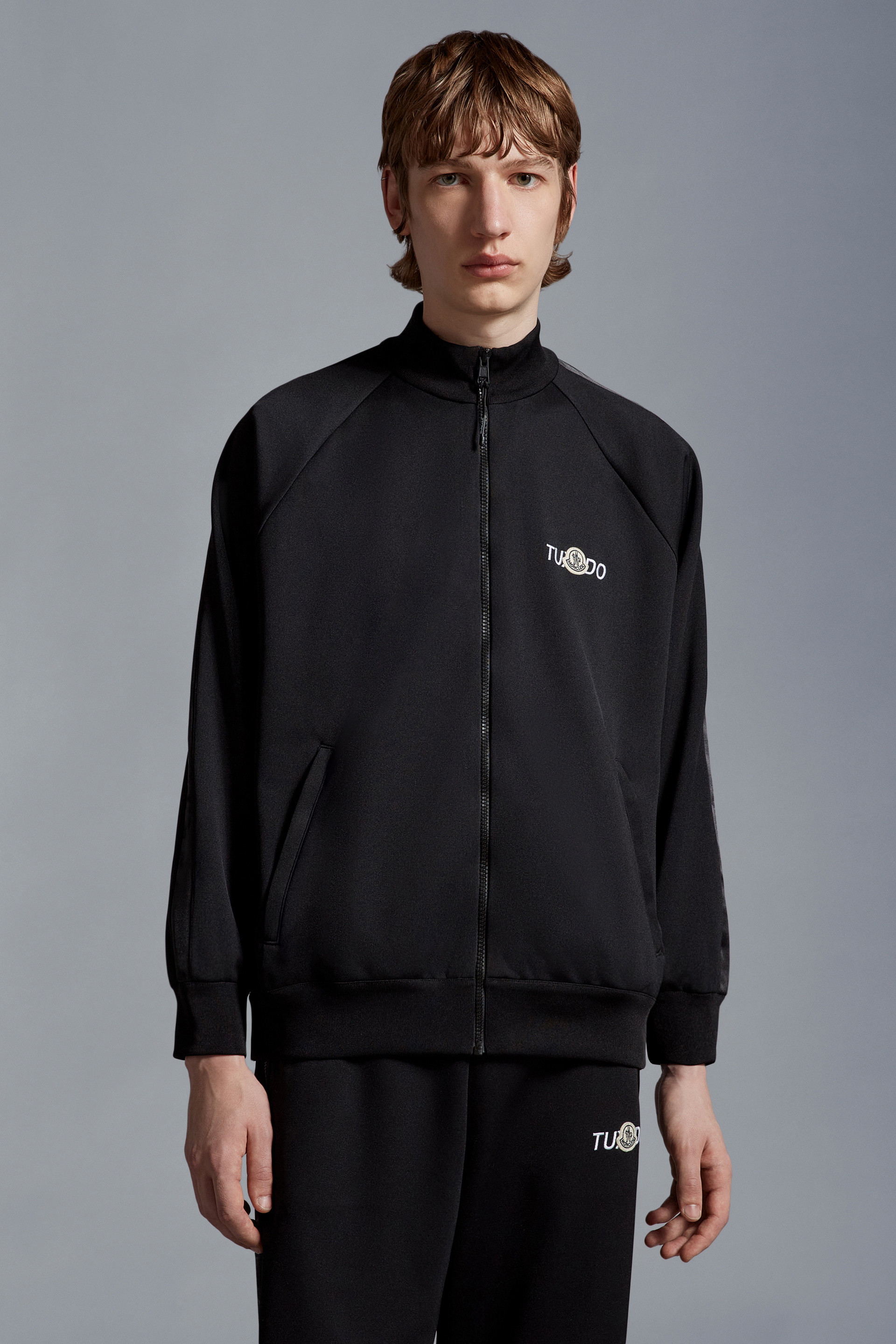 Black Logo Zip-Up Sweatshirt - Moncler x Frgmnt for Genius