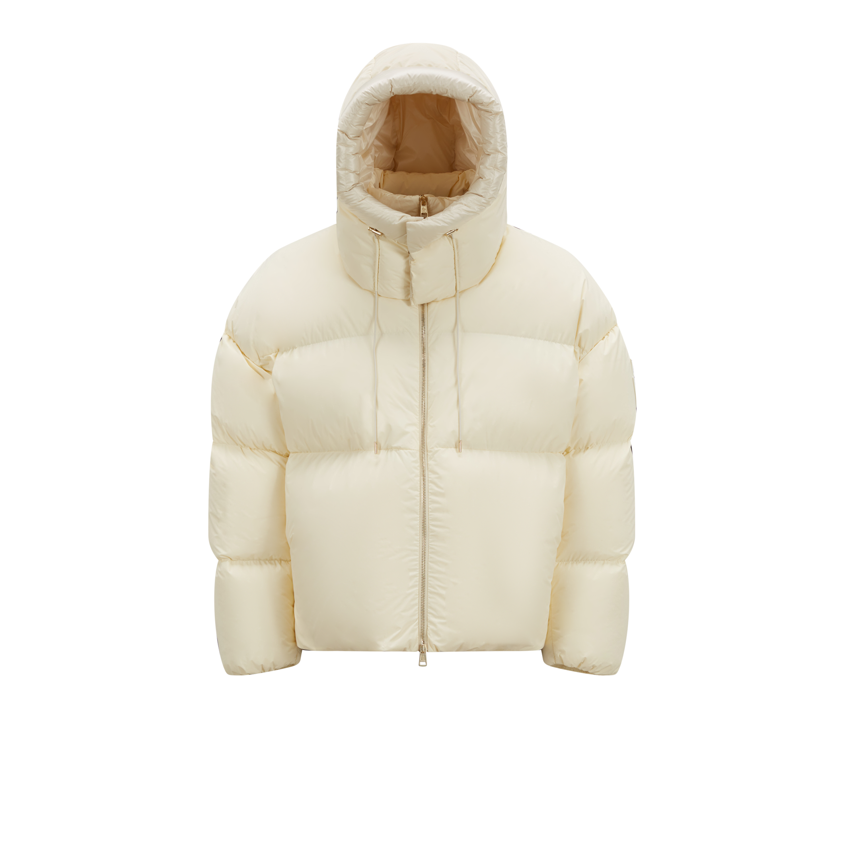 Shop Moncler Antila Short Down Jacket, Men, White, Size: 2