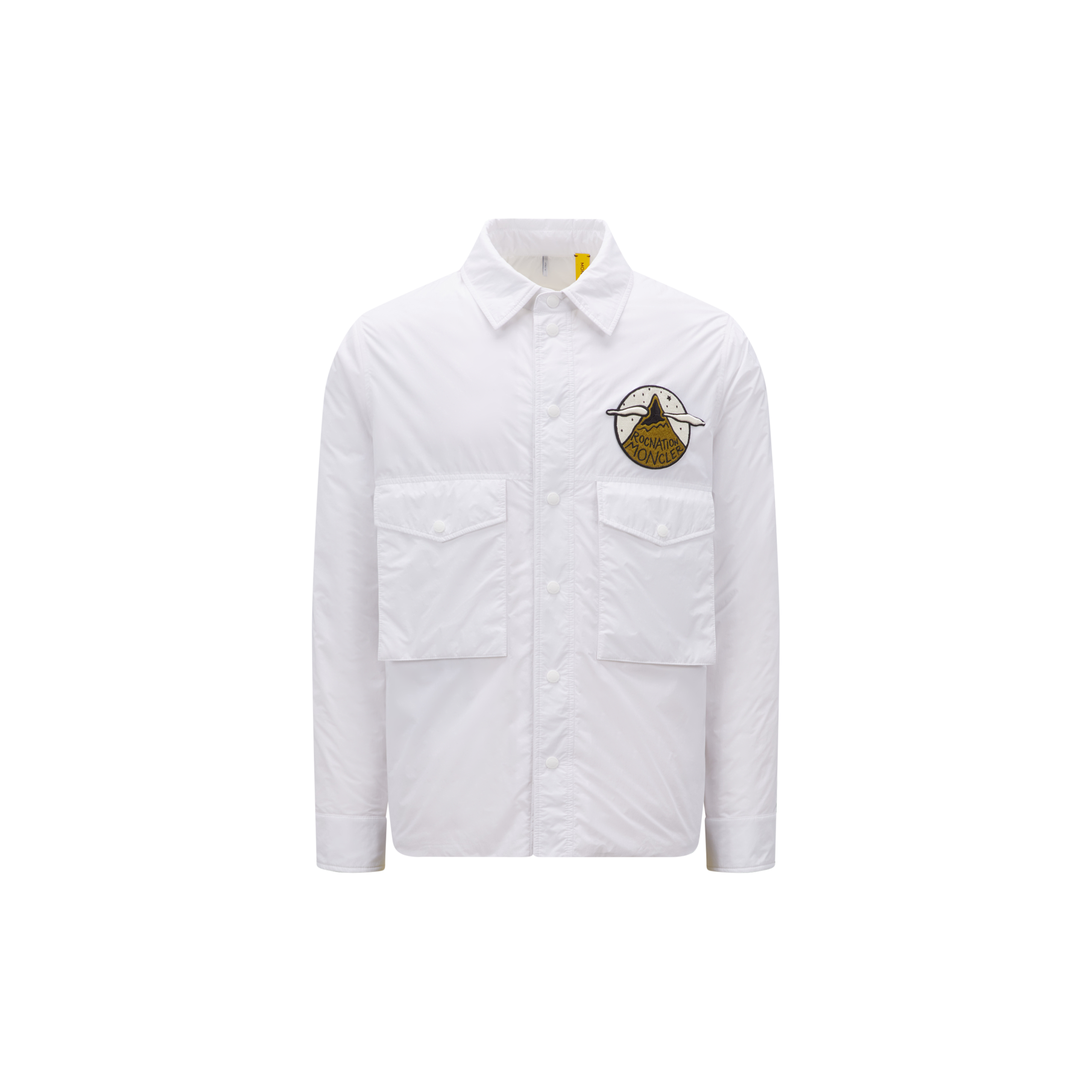 Moncler Shacket En Duvet Auriga In Blanc