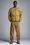 Pantaloni in canvas di cotone Uomo Oro Moncler