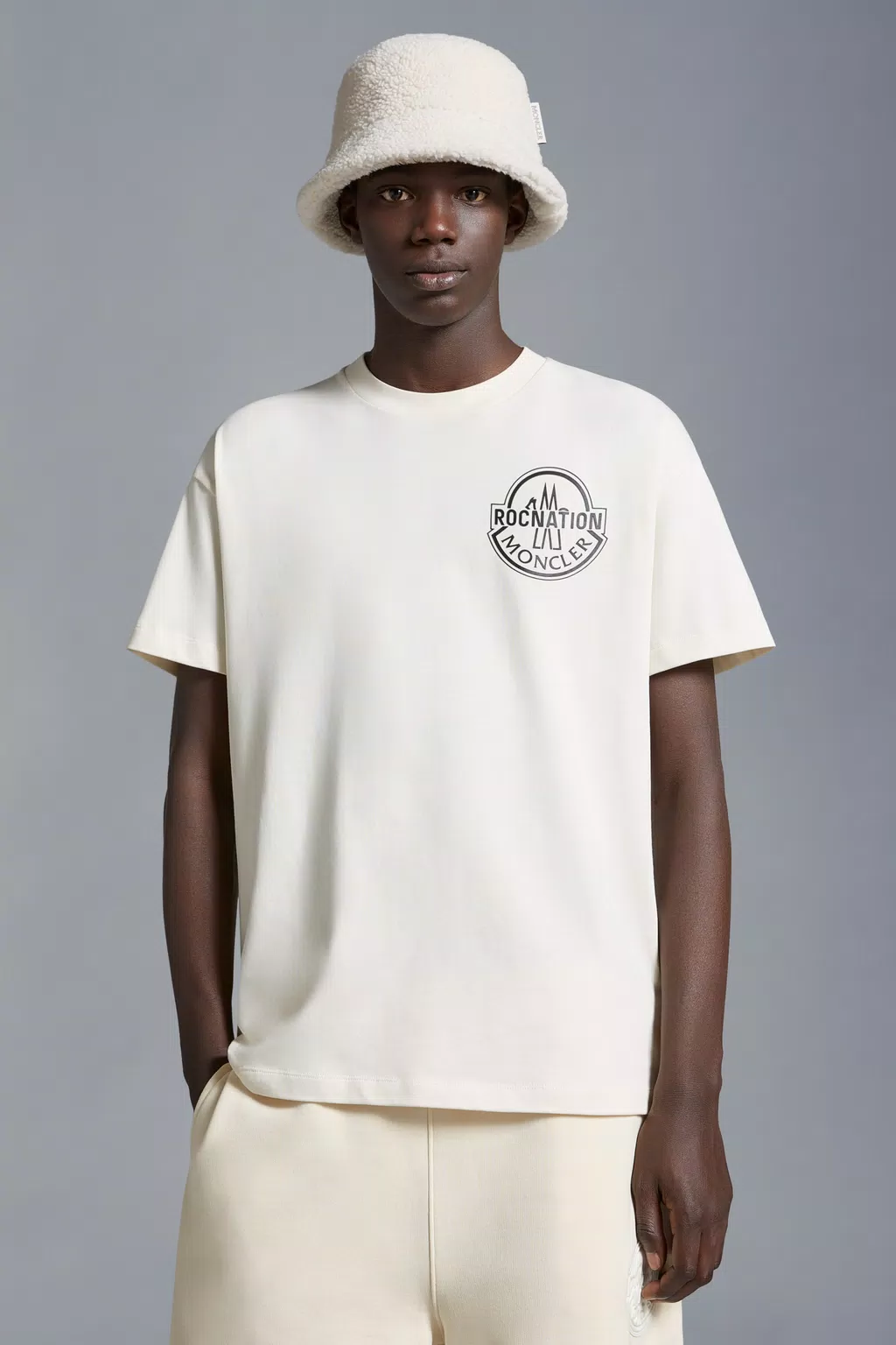 T-shirt à logo Hommes Blanc Cassé Moncler 1