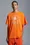 T-shirt con motivo logato Uomo Arancione Brillante Moncler