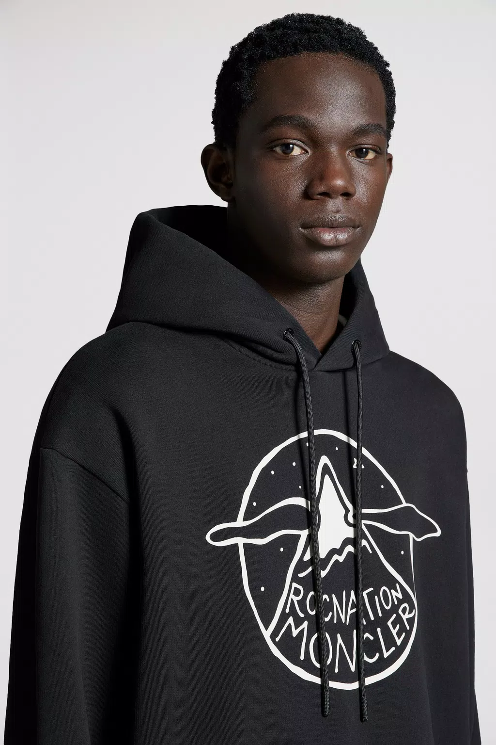 Black Logo Motif Hoodie - Moncler x Roc Nation designed by Jay-Z for ...