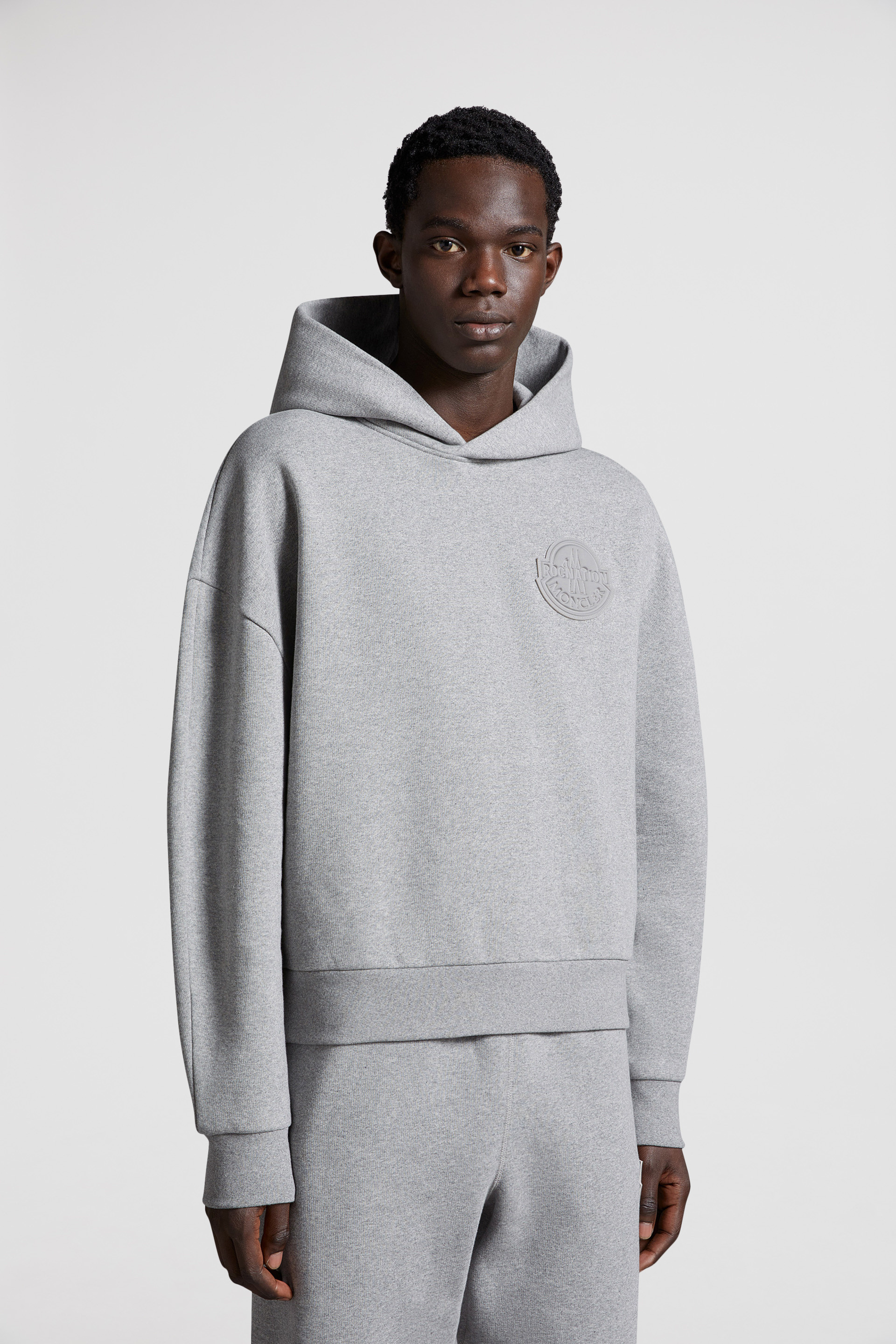 Grey Logo Patch Hoodie Moncler x Roc Nation designed by Jay Z