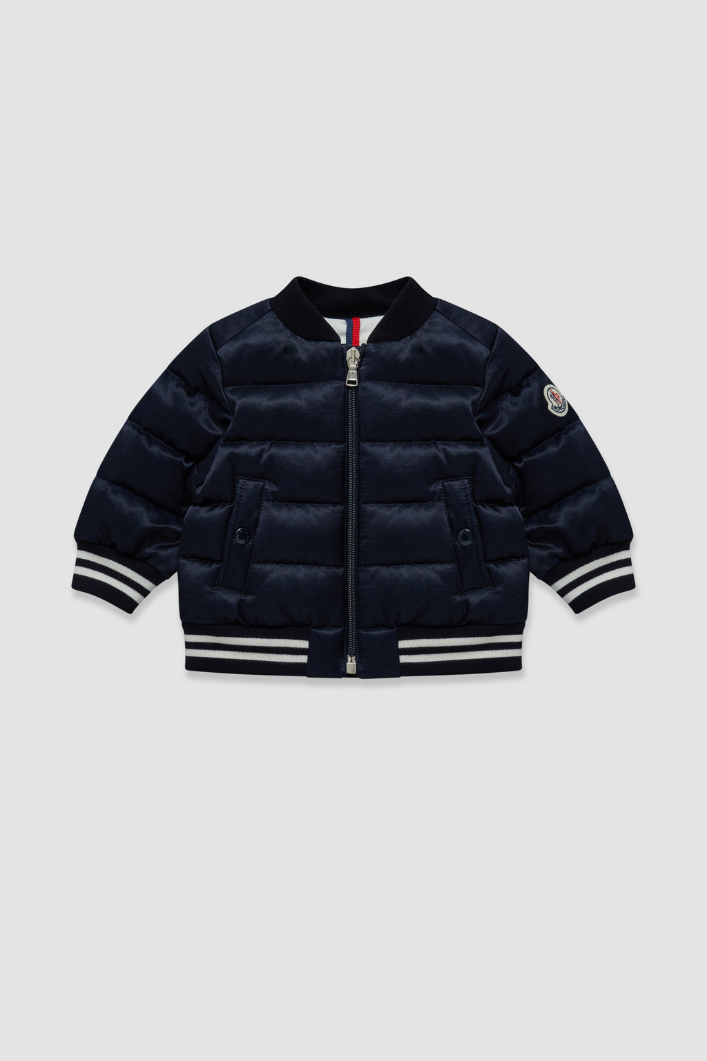 Navy Blue Dives Down Bomber Jacket | Moncler AT - Moncler