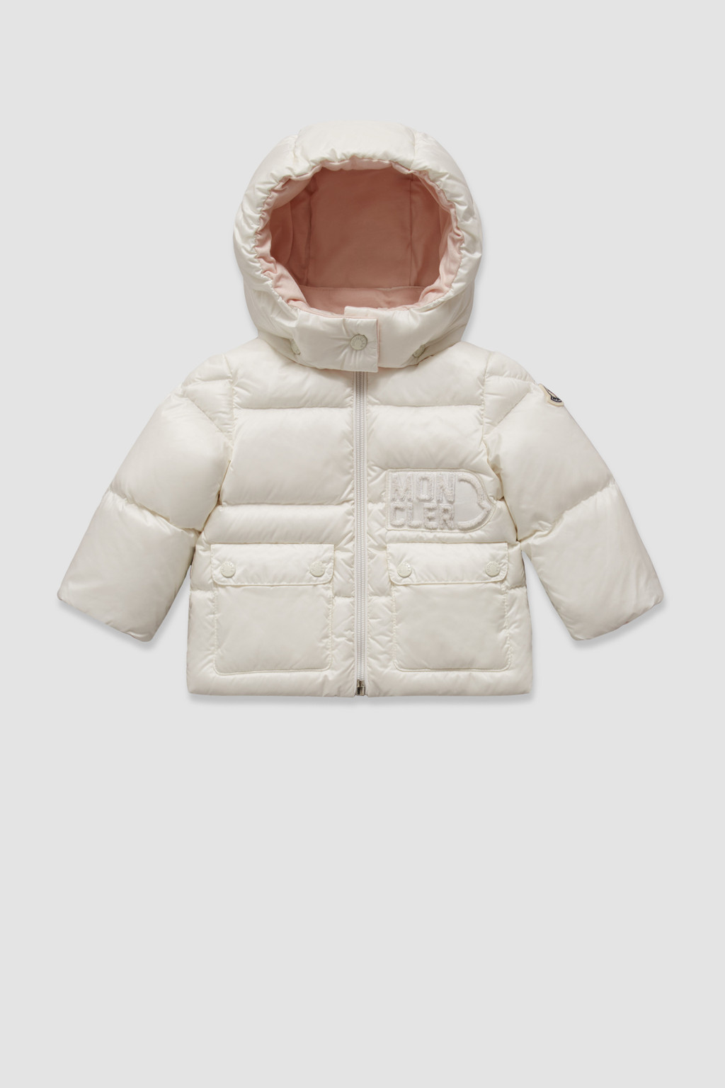 White Abbaye Down Jacket - Outerwear for Children | Moncler AT