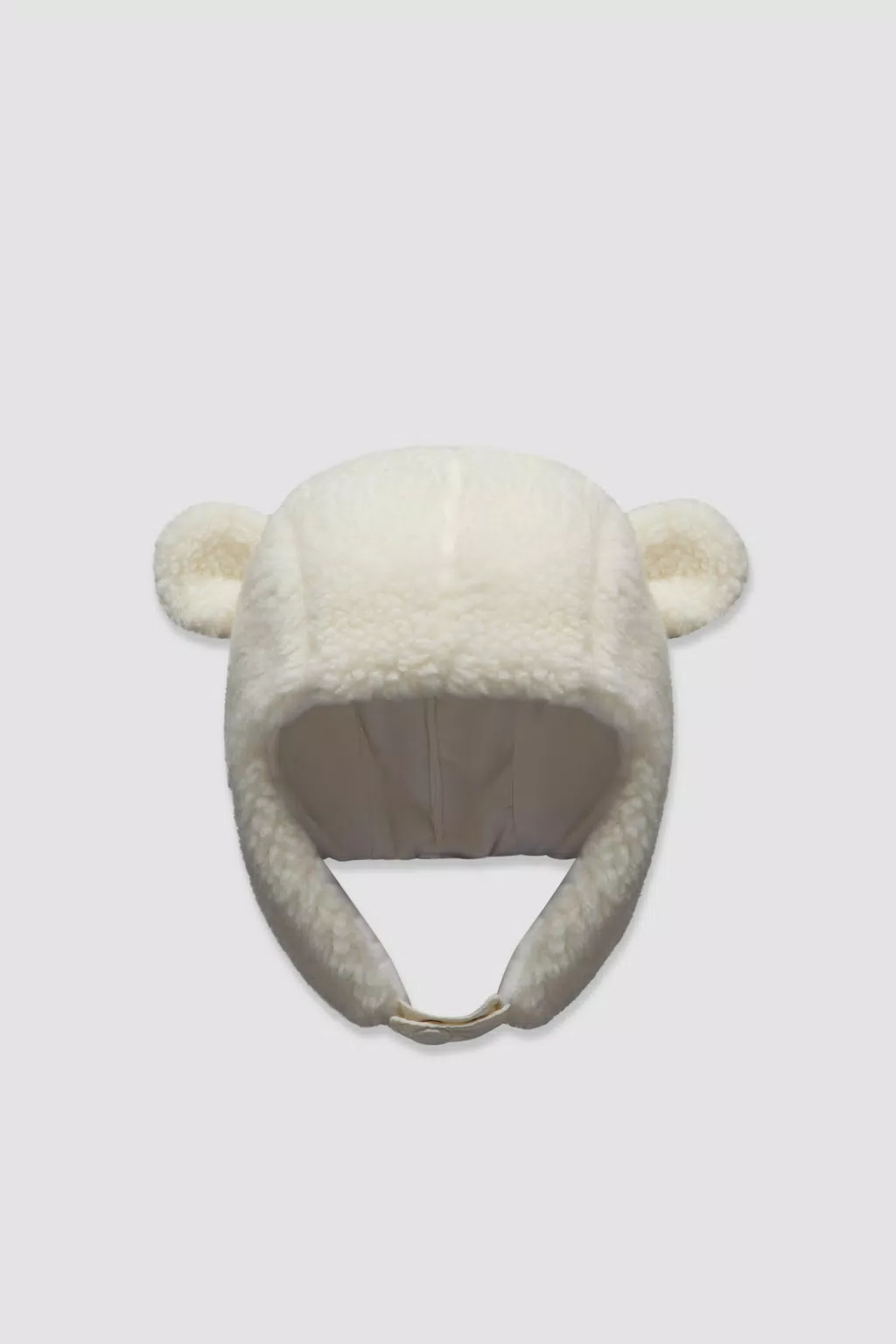 Teddy Cap with Earflaps Gender Neutral White Moncler 1