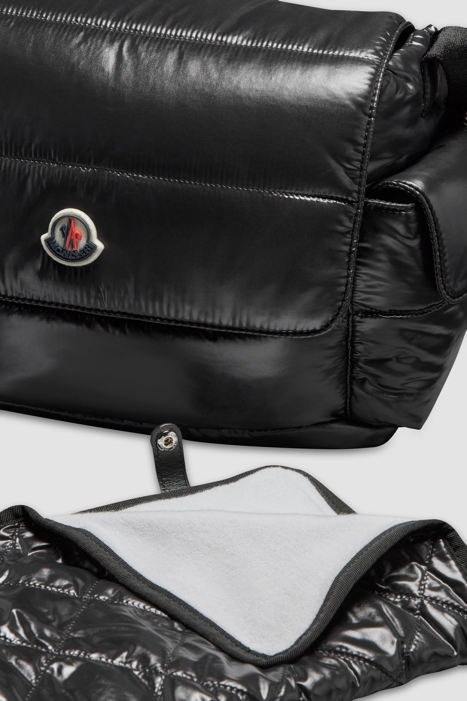 Moncler Black Logo Diaper Bag