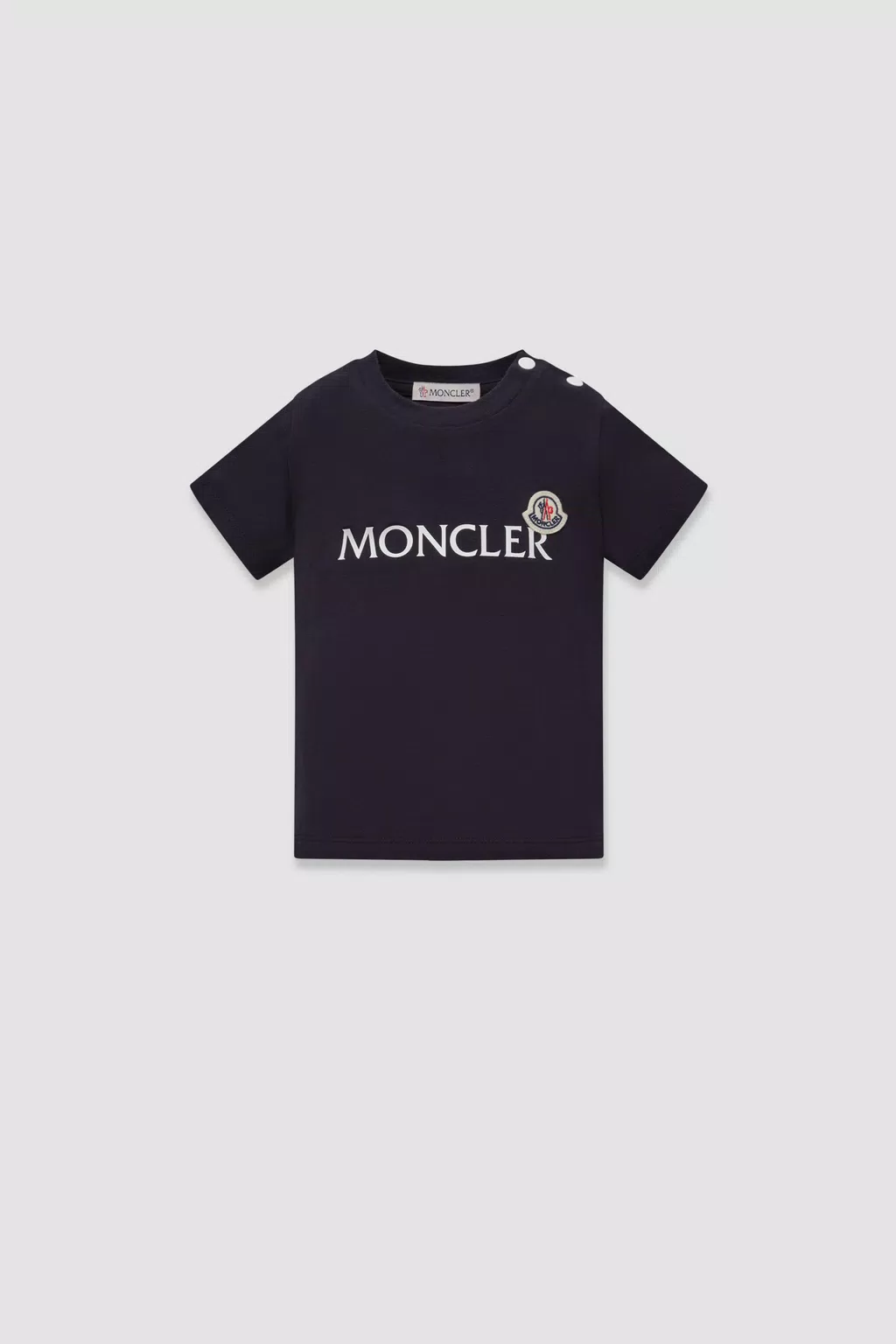 T-shirt avec logo Garçon Bleu Nuit Moncler 1