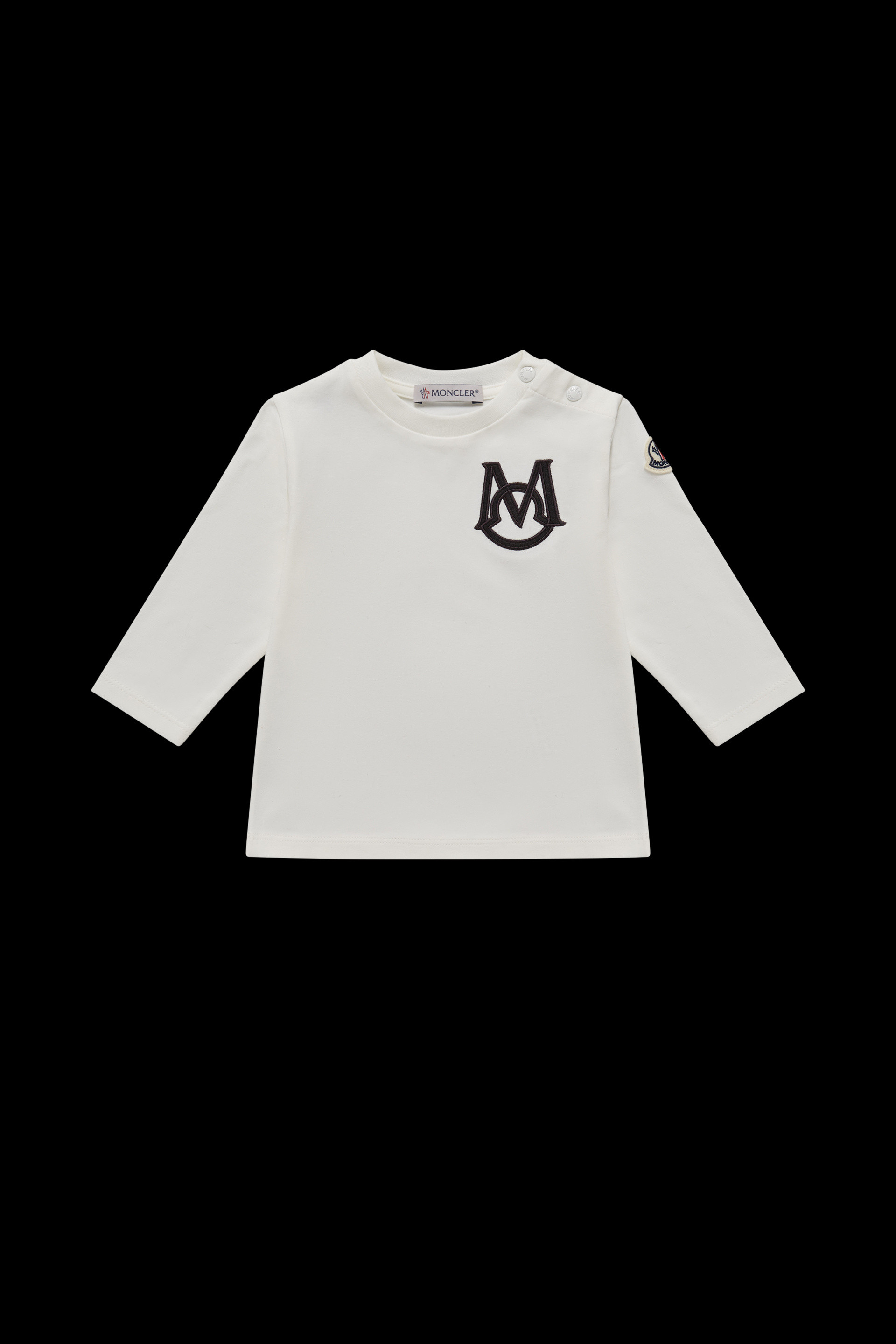 Moncler Boy's Embroidered Monogram T-Shirt