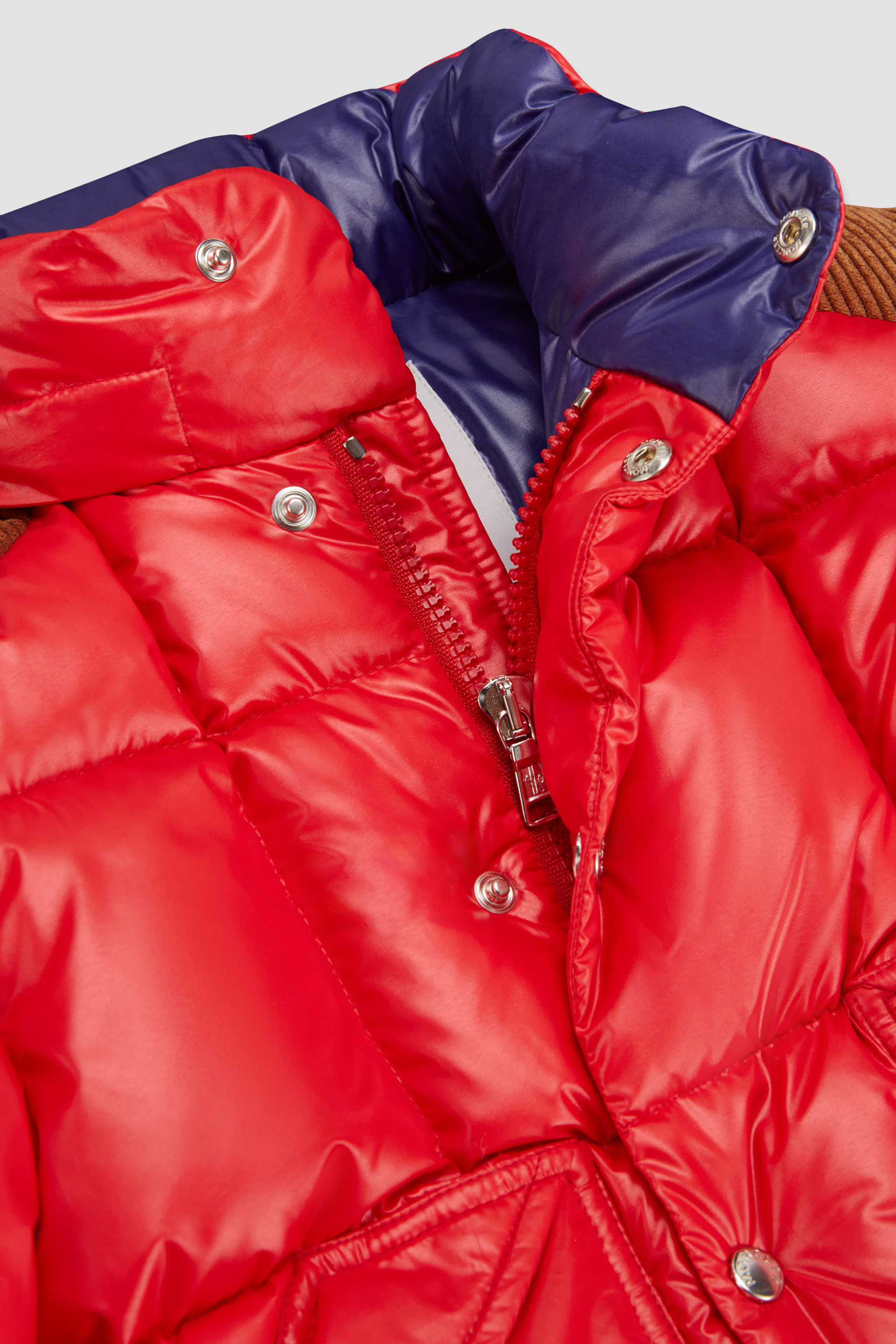 Moncler red best sale shiny jacket