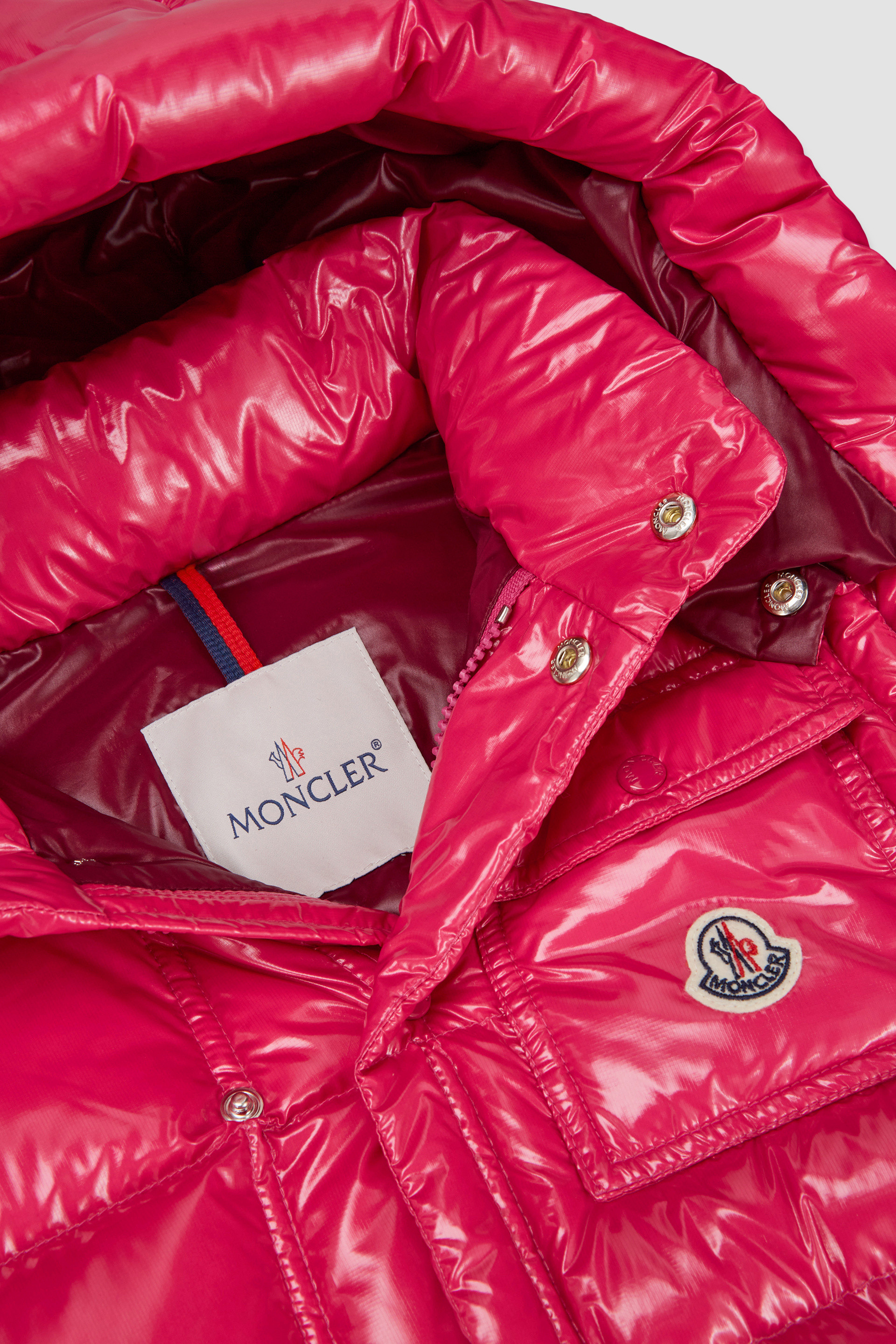 Hot pink moncler store coat