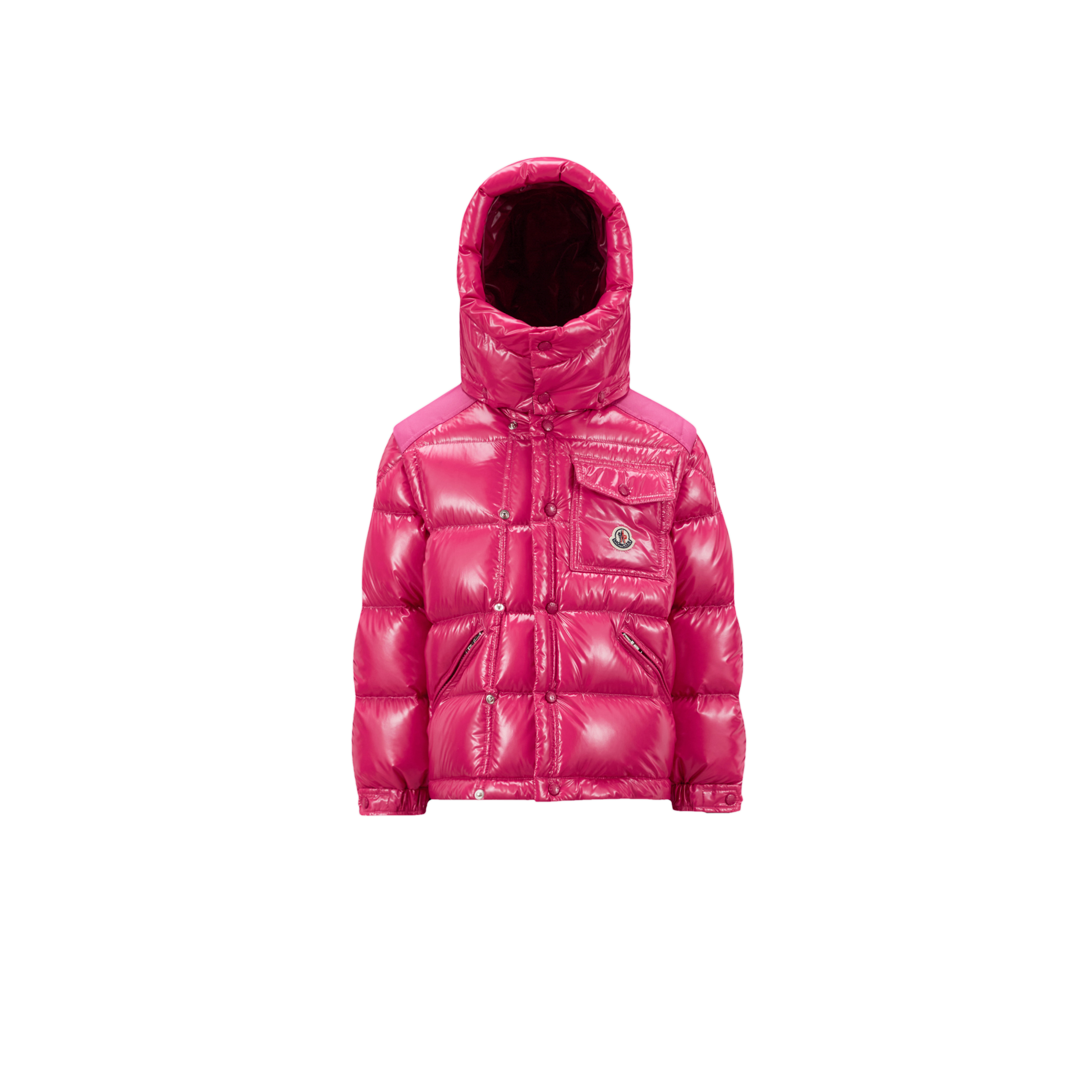 Shop Moncler Karakorum Short Down Jacket Enfant Pink