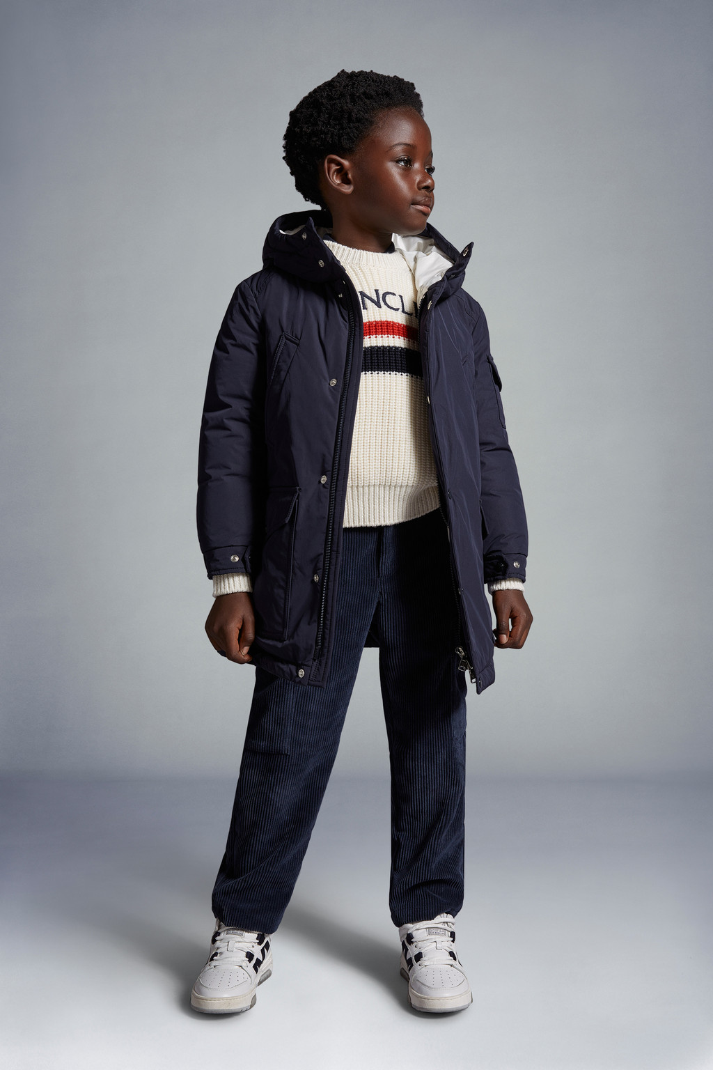 Abrigo Azul Marino Niña Chaqueta De Plumas Moncler New Byronf Para