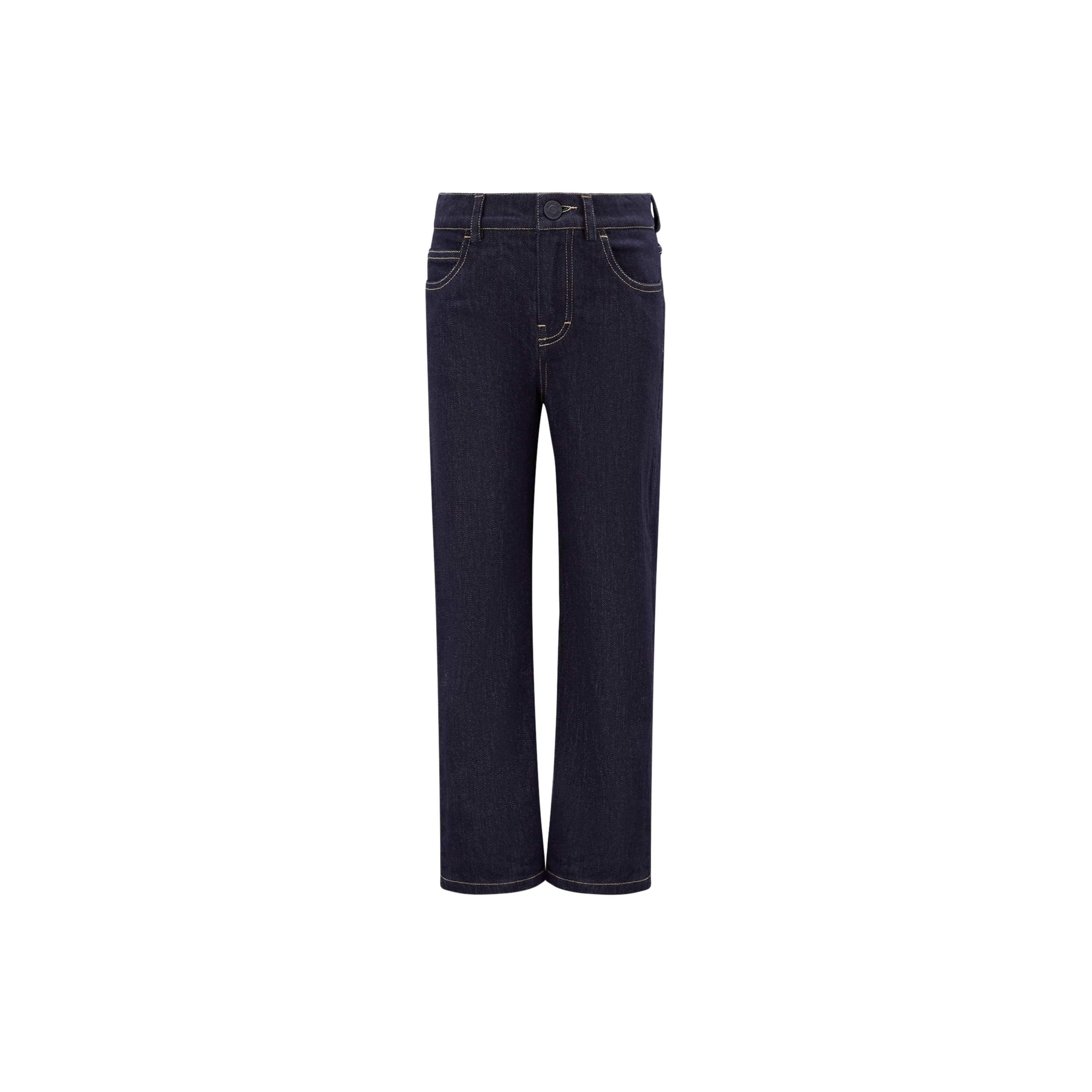 Moncler Kids' Embroidered Jeans Blue