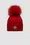 Wool Beanie with Pom Pom Girl Scarlet Red Moncler