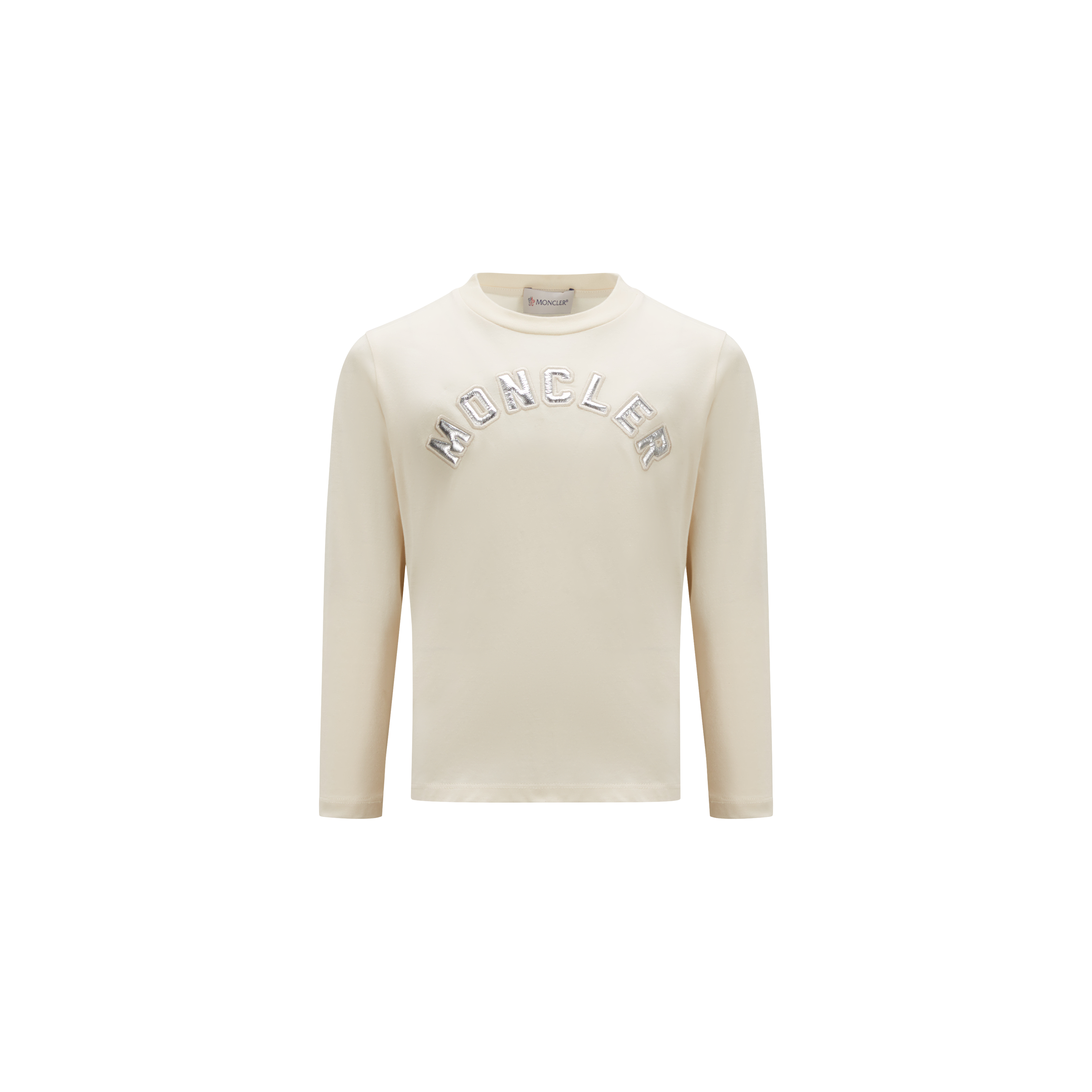 MONCLER ENFANT Logo Long Sleeve T-Shirt, Girl, White, Size: 12Y