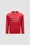 Embroidered Long Sleeve T-Shirt Boy Scarlet Red Moncler