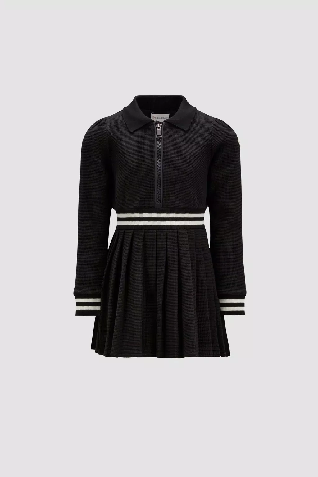 Pleated Dress Girl Black Moncler 1