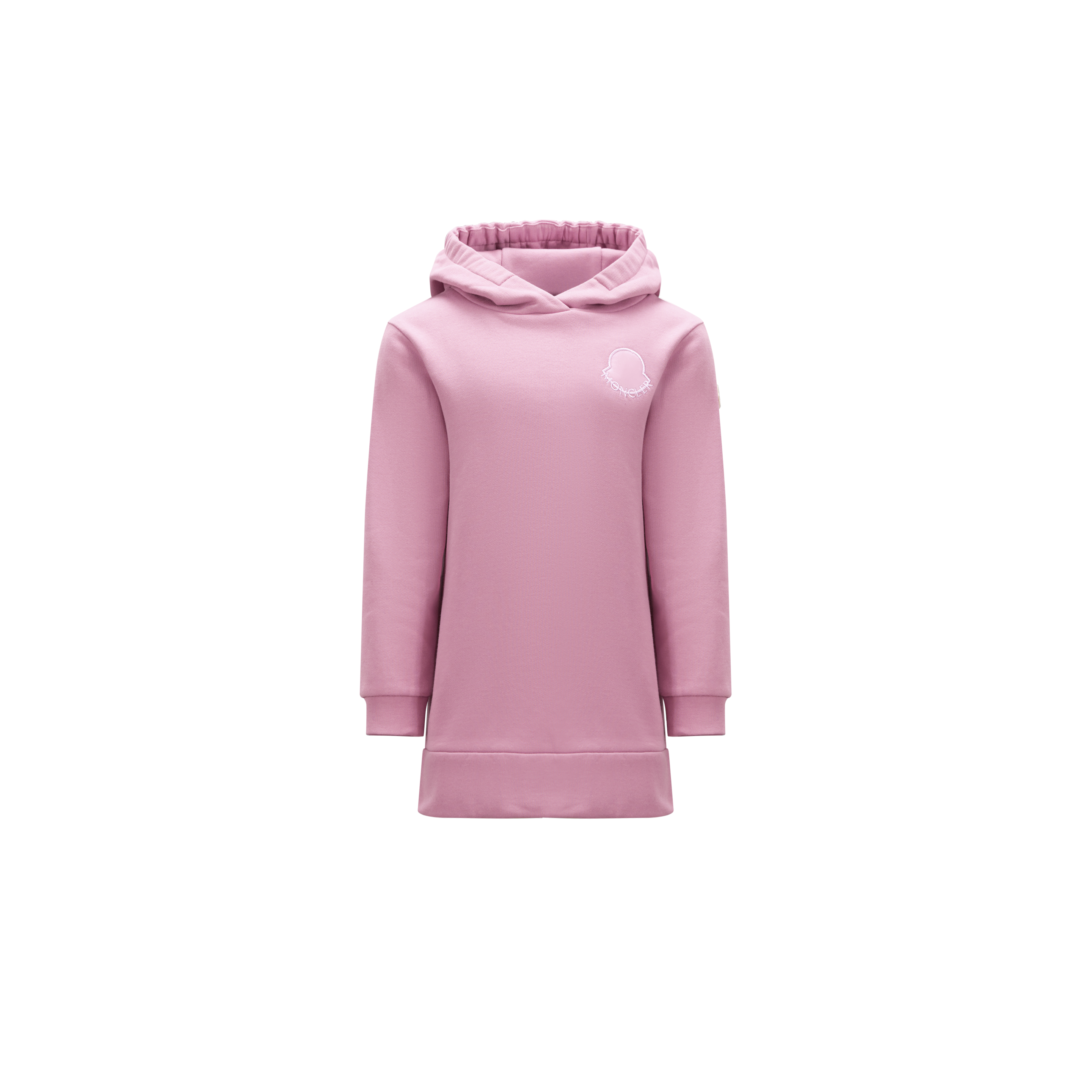 MONCLER ENFANT Hooded Logo Dress, Girl, Pink, Size: 6Y