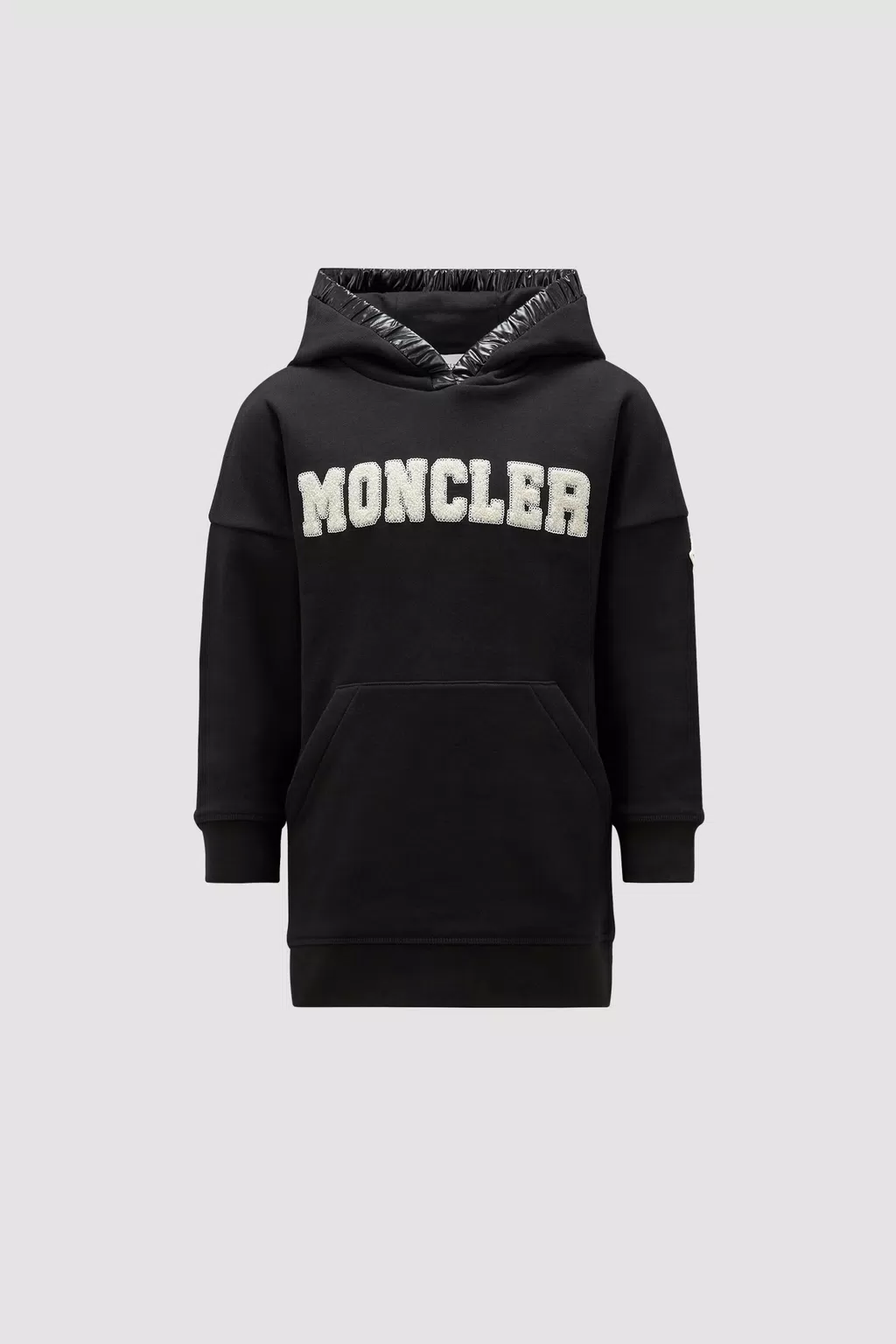 Hooded Sweatshirt Dress Girl Black Moncler 1