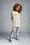 Kleid mit Kapuze und Kristall-Logo Mädchen Beige Moncler