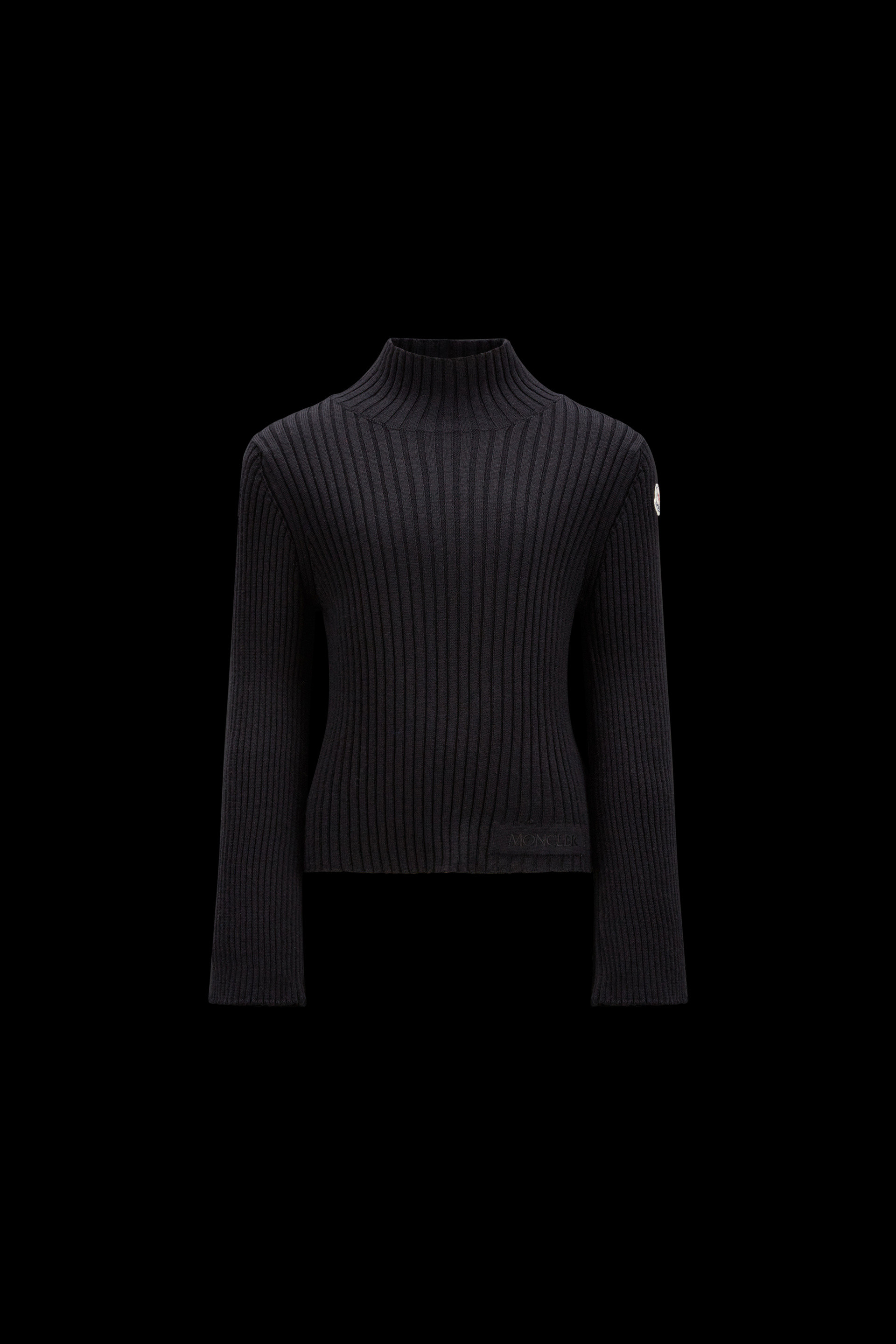 Mock neck sweater black sale