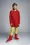 Wool Sweater Dress Girl Red Moncler 3