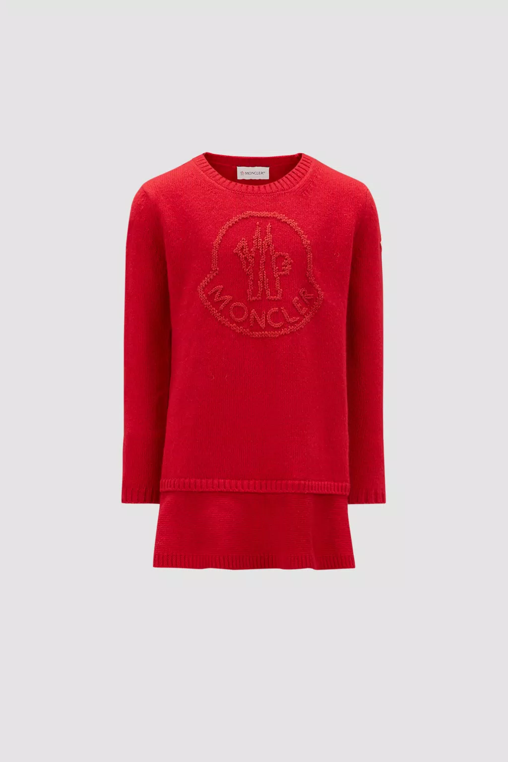 Wool Sweater Dress Girl Red Moncler 1