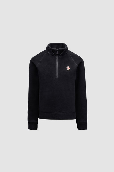 Black Fleece Zip-Up Sweatshirt - Sweatshirts & Knitwear for Children |  Moncler US