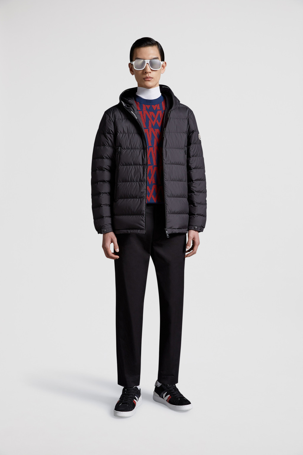 Wool and down jacket in black - Moncler | Mytheresa