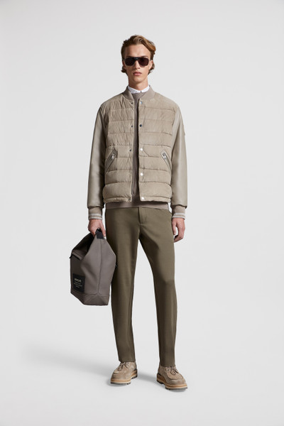 Beige Chalanches Suede Down Jacket - Short Down Jackets for Men | Moncler US