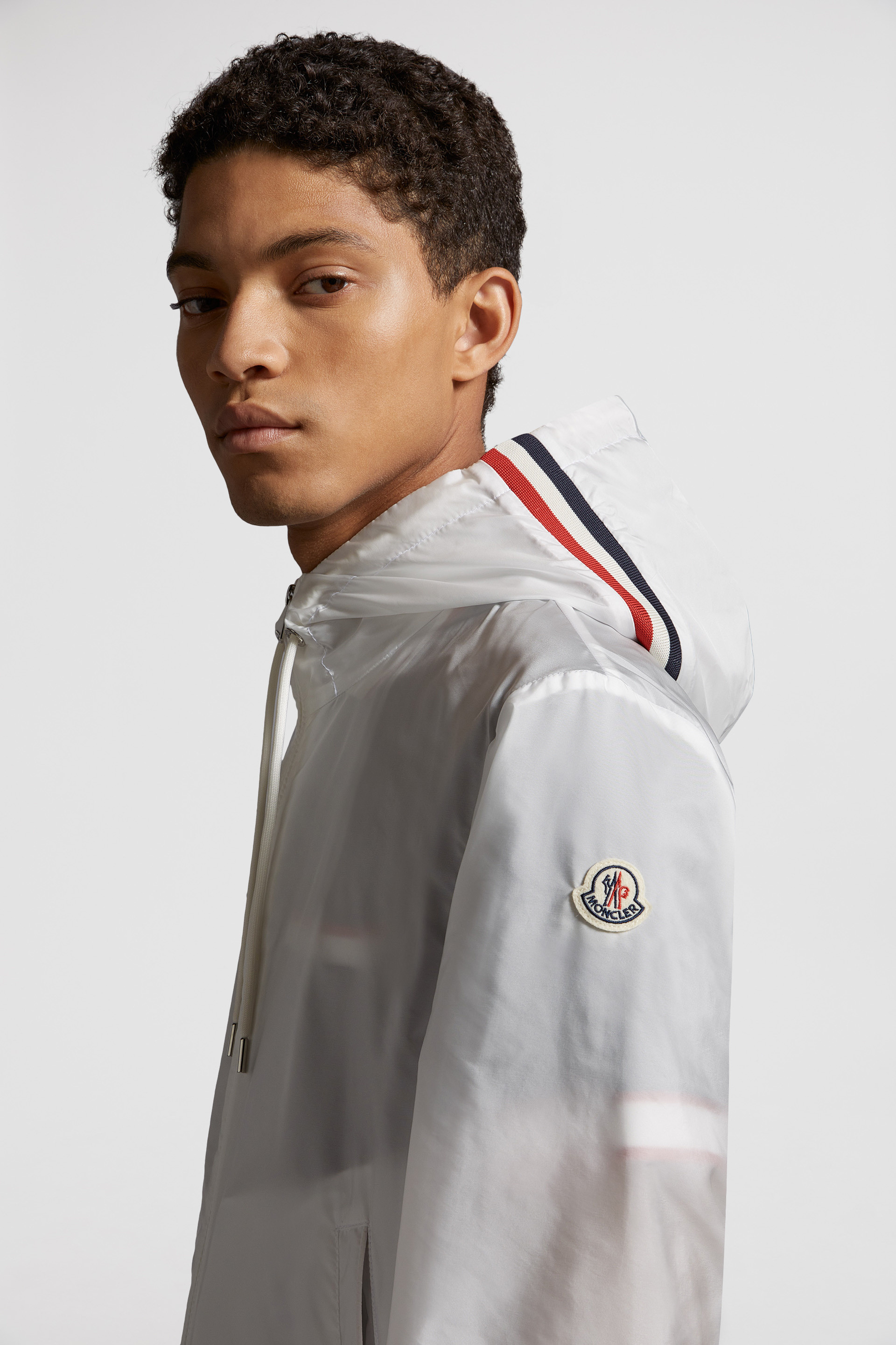 Moncler windbreaker white on sale