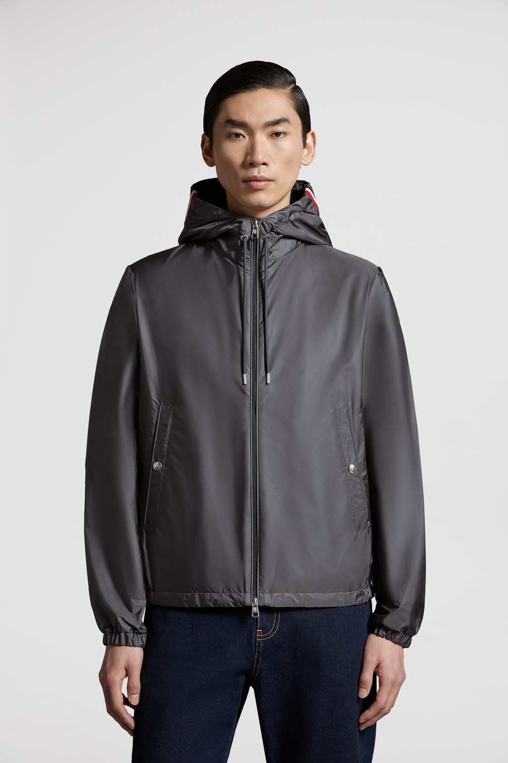 Giacca leggera da uomo giacca a Slim Fit Active Coat Outerwear Trench invernale da uomo con cappuccio cappotti fidanzato cappotti da fitness, Grigio, XL