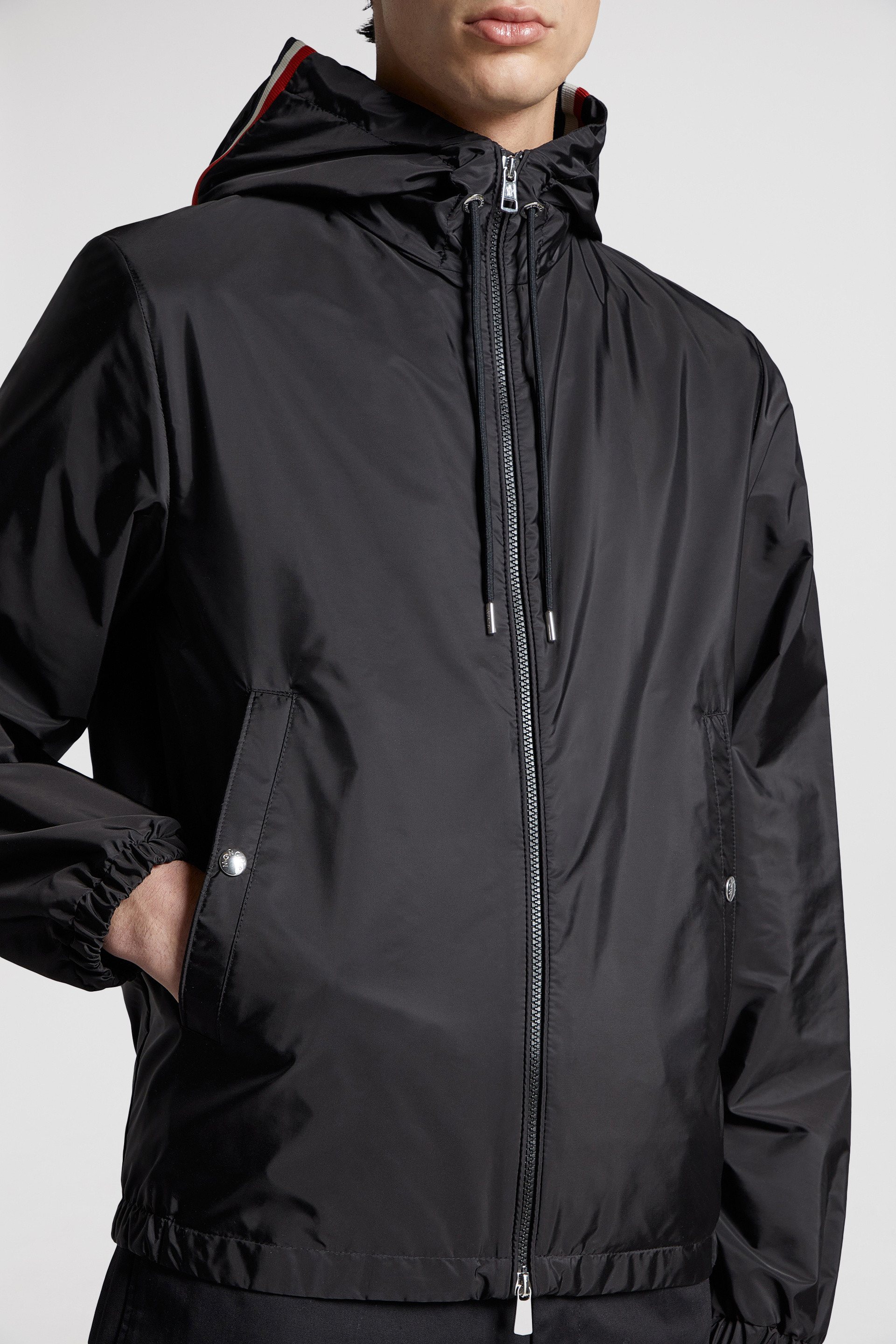 Moncler black windbreaker hotsell