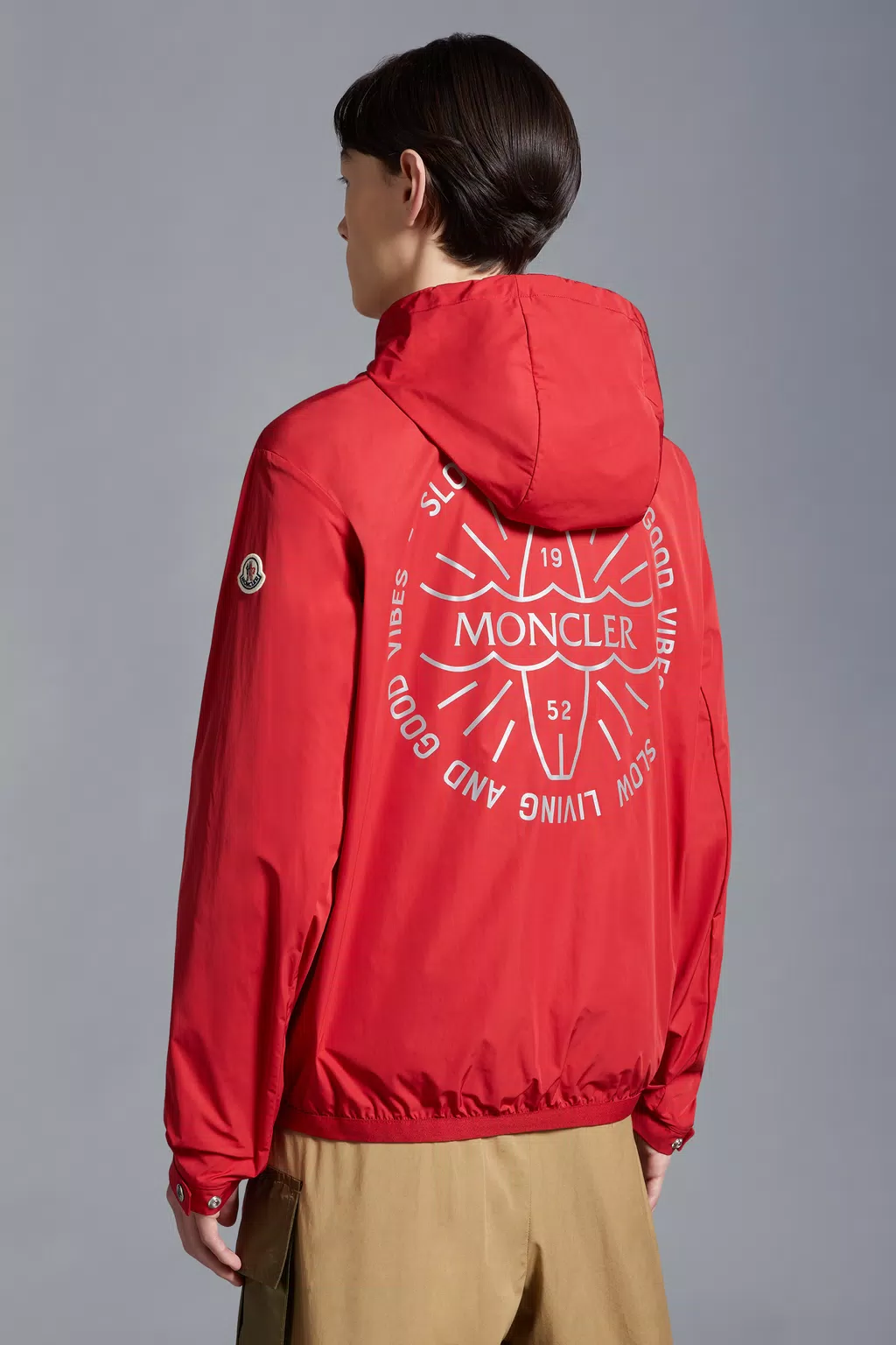 Red Clapier Hooded Jacket - Windbreakers & Raincoats for Men | Moncler FR