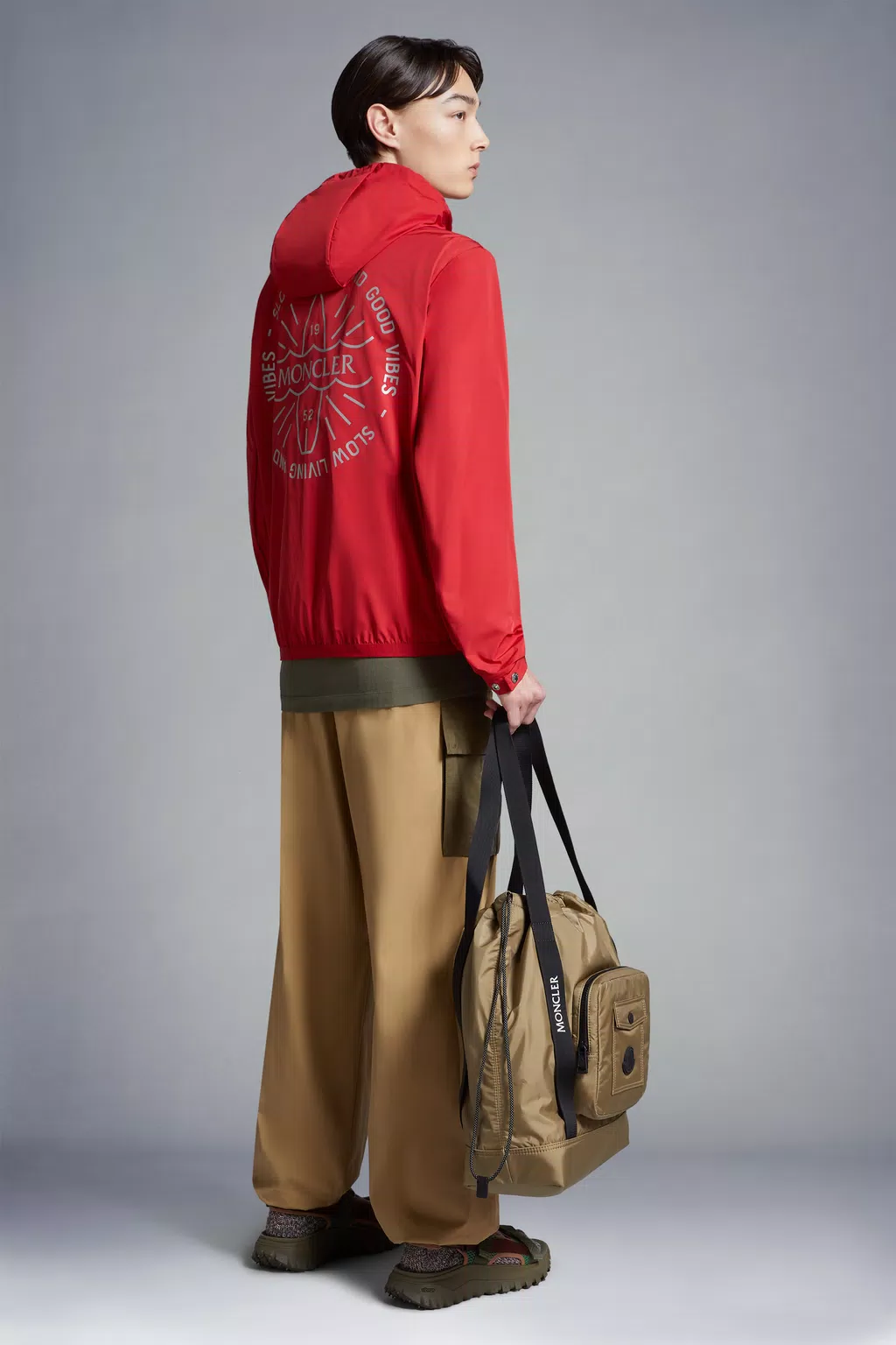 Red Clapier Hooded Jacket - Windbreakers & Raincoats for Men | Moncler FR