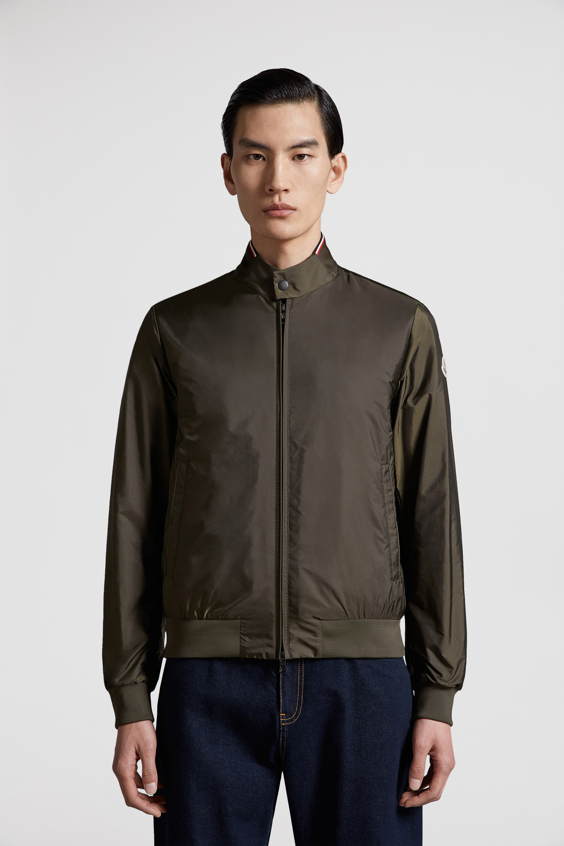 Moncler green outlet windbreaker