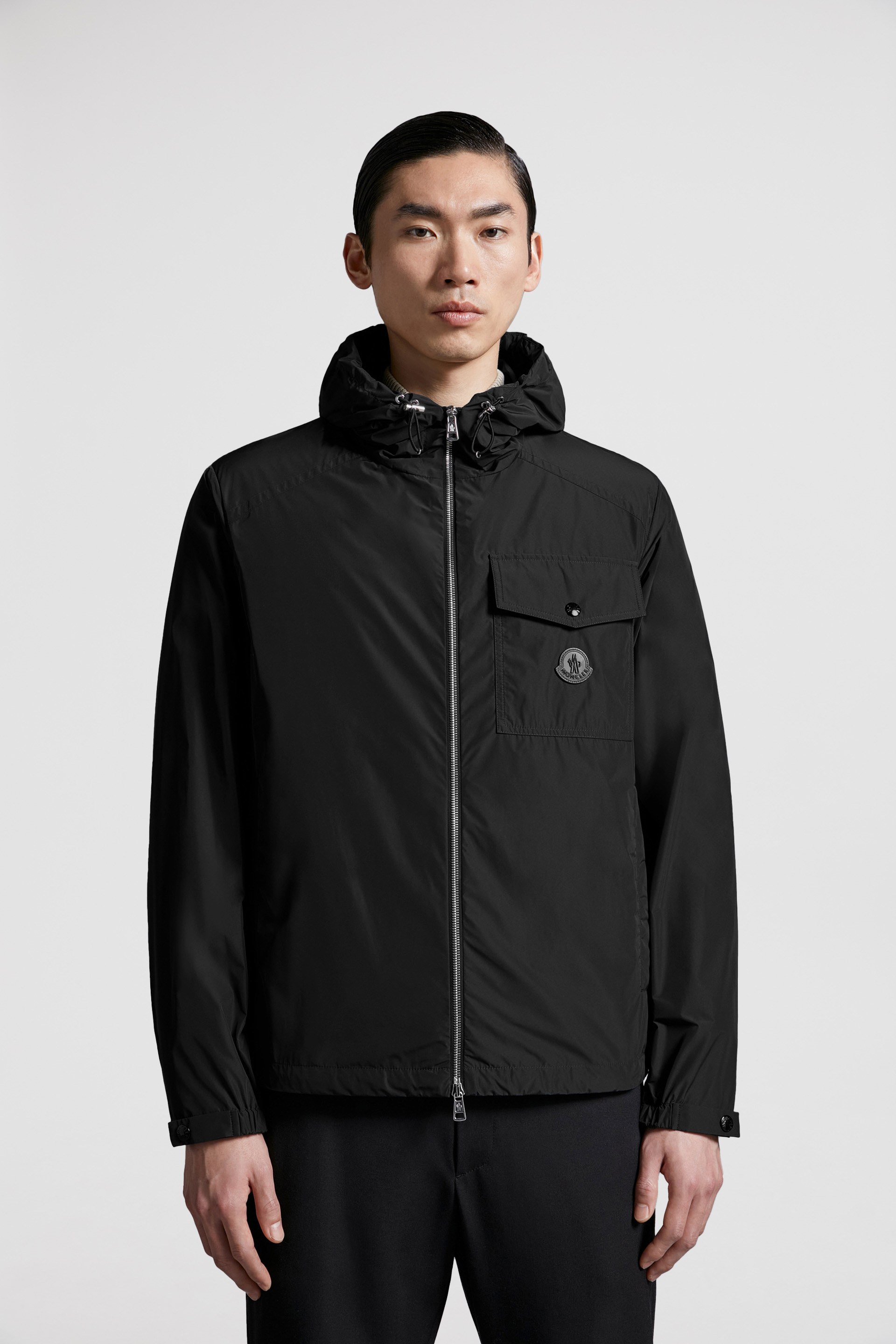 Black Fuyue Windbreaker Windbreakers Raincoats for Men Moncler CZ