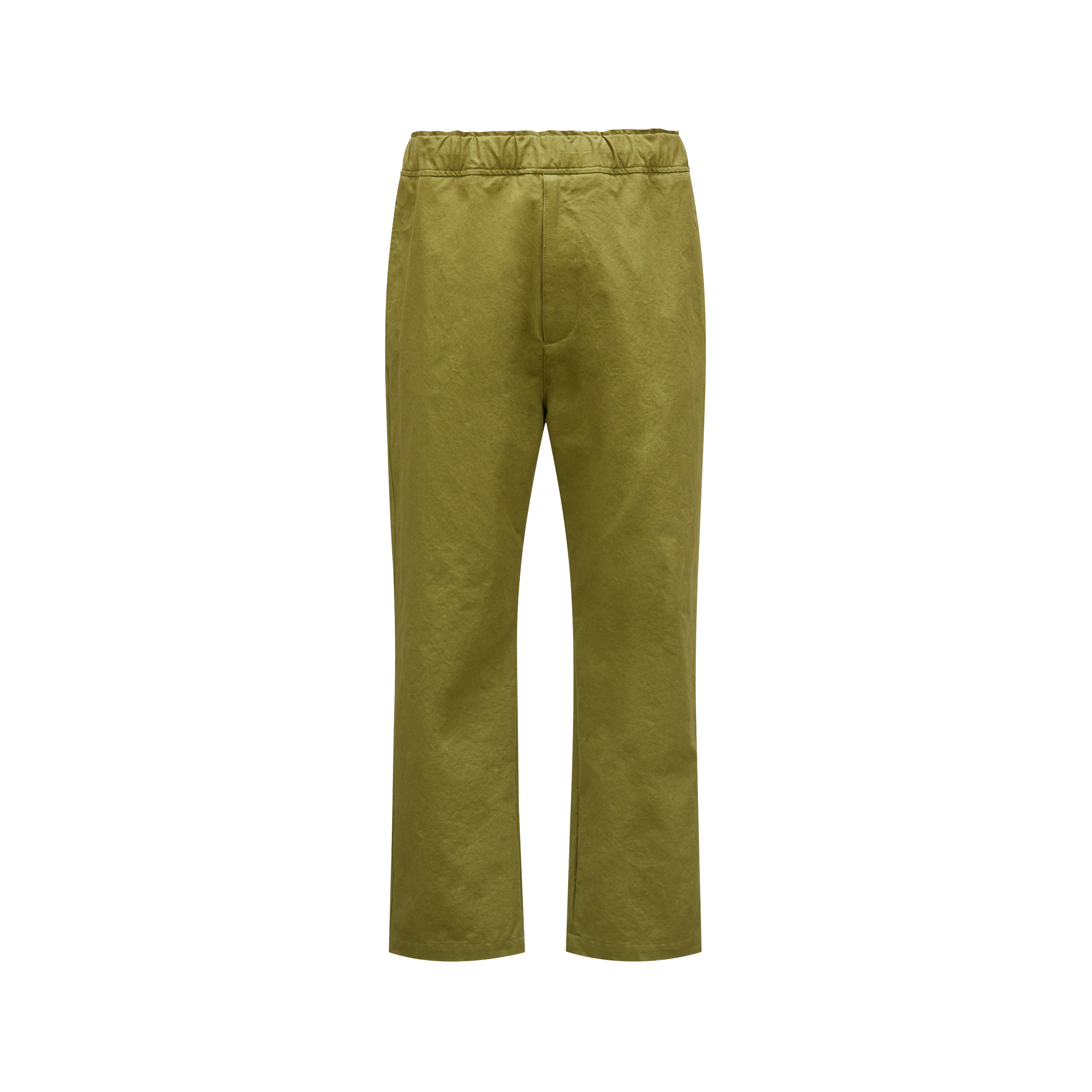 Moncler Collection Pantalon En Satin De Coton In Vert