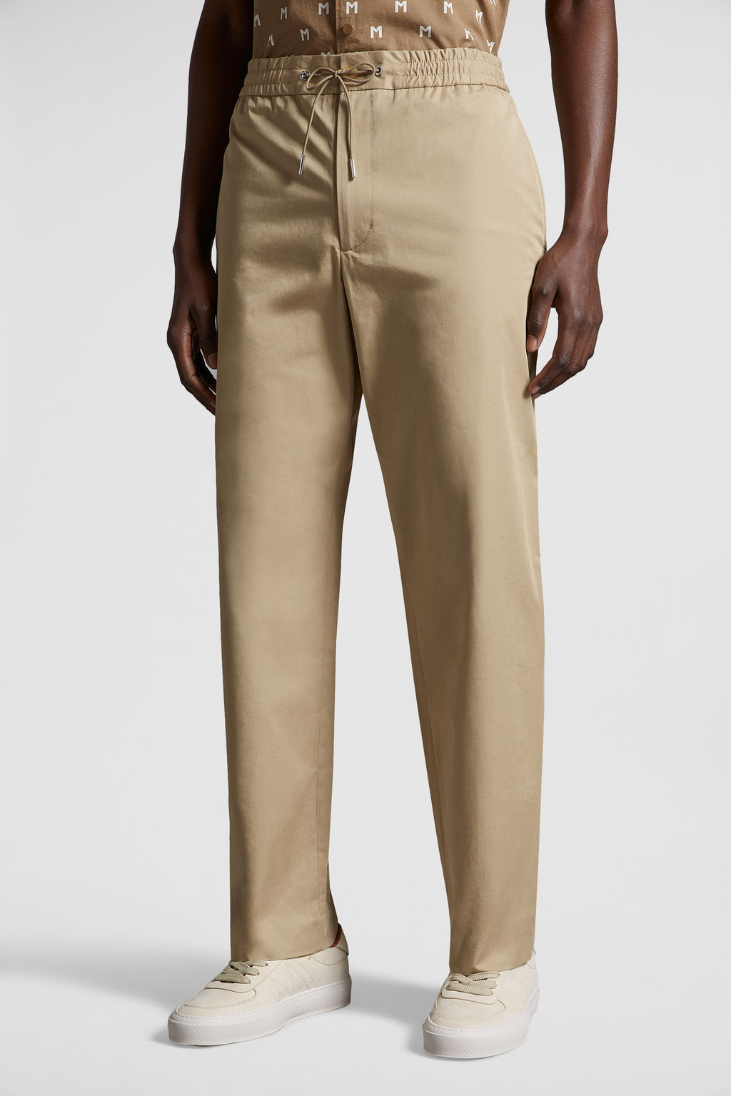 Moncler Beige Cotton Athletic Pants main image 1