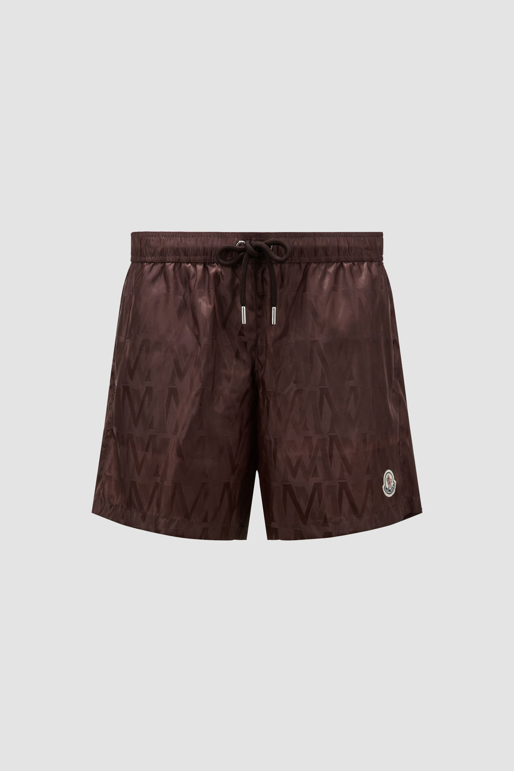 Moncler Men's Nylon Swim Trunks Brown