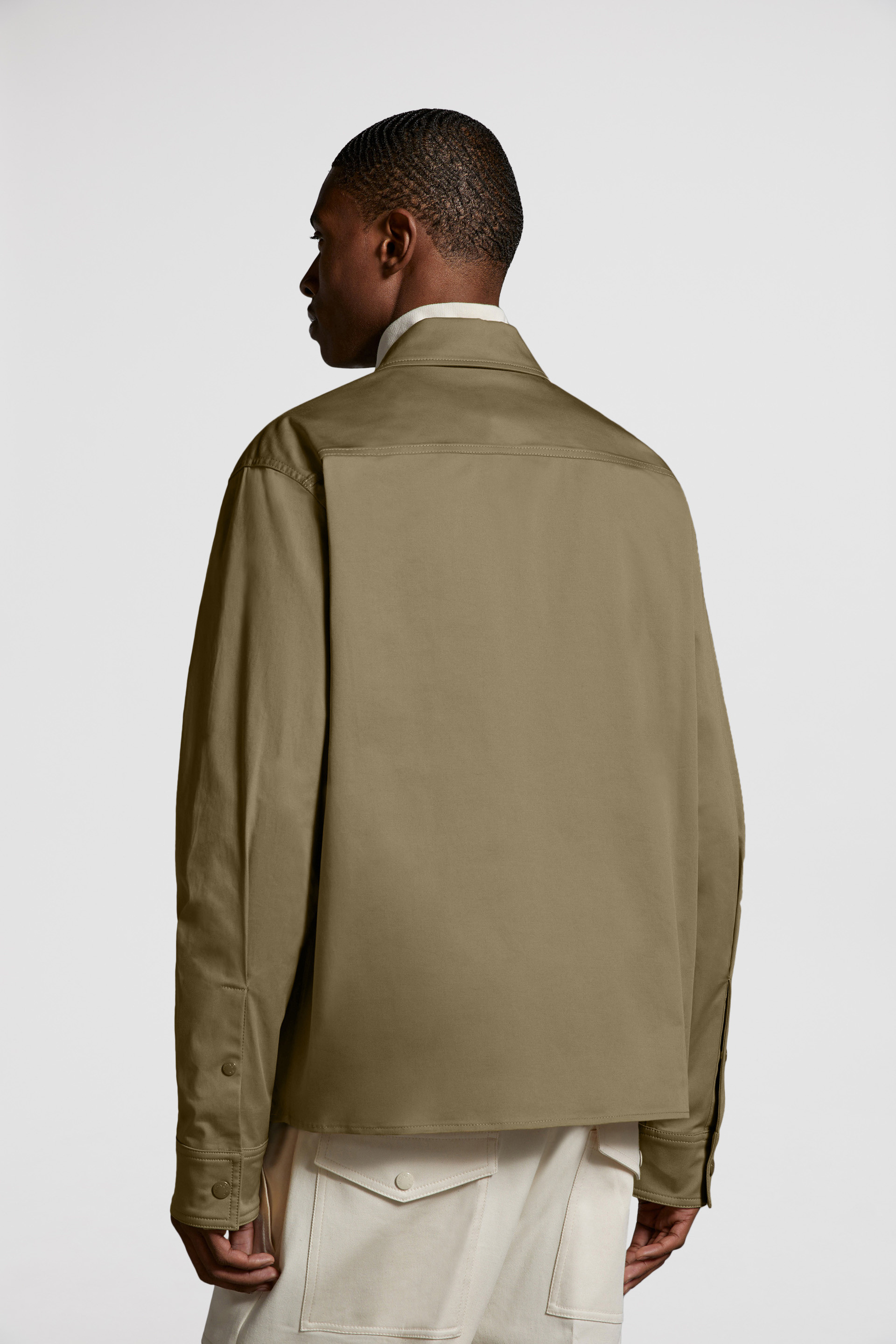 Gabardine Zip-Up Shirt